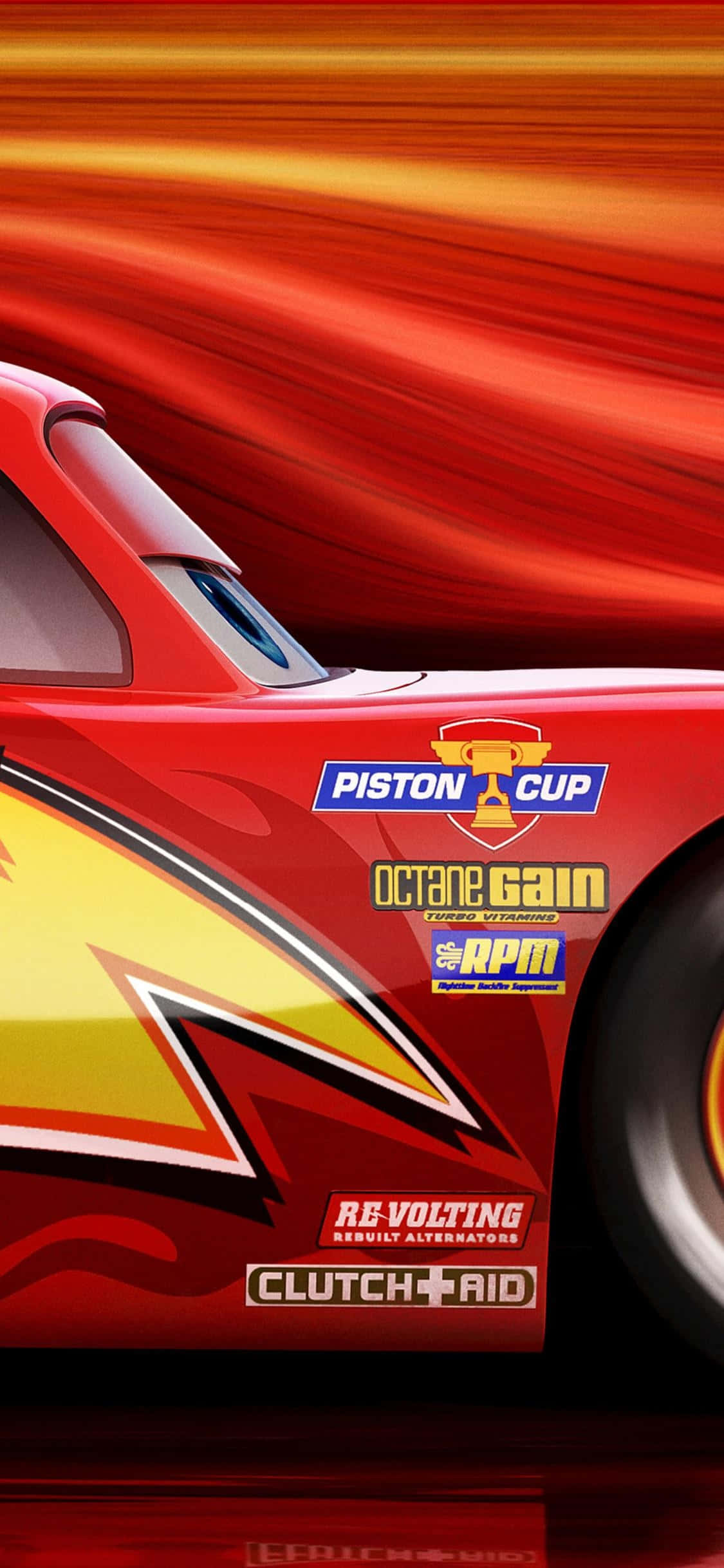 Lightning Montgomery McQueen Fondo de Cars para iPhone X Fondos de pantalla