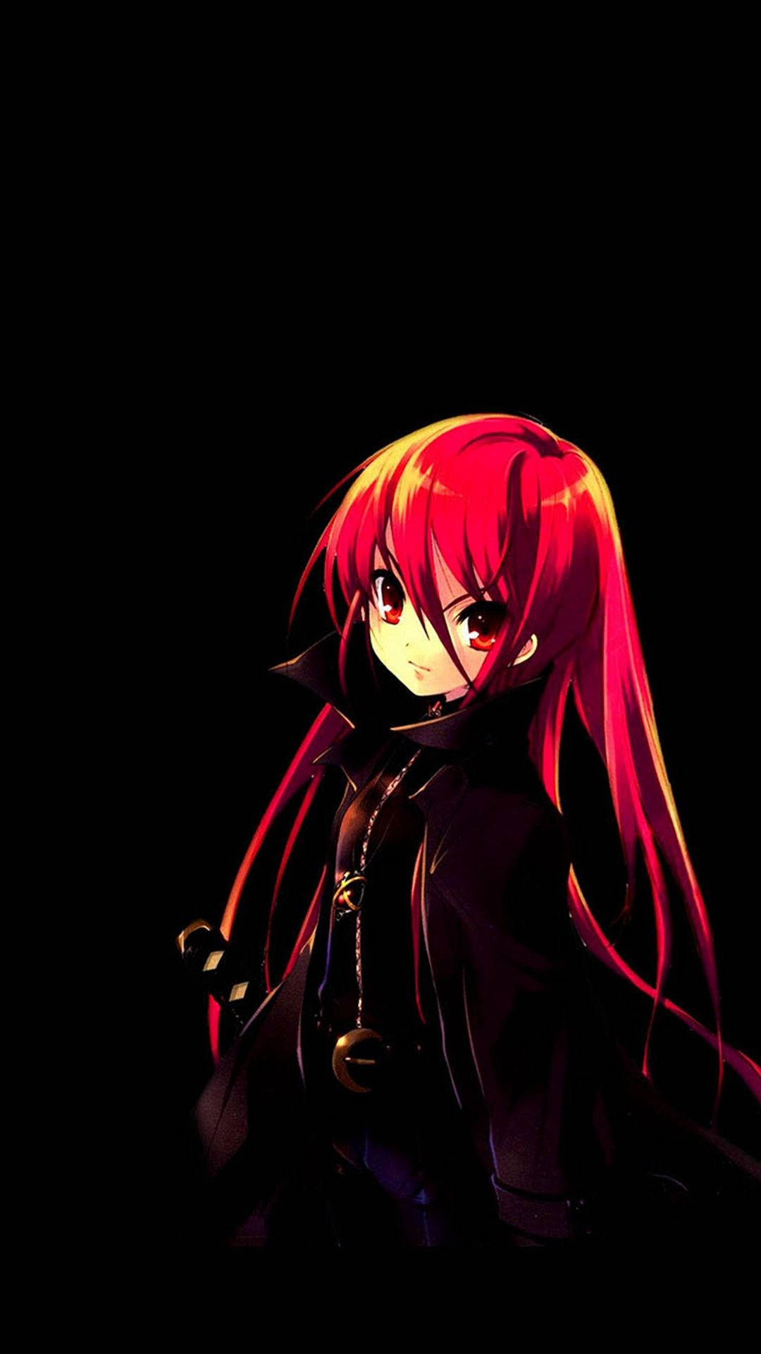 Linda chica anime rojo oscuro Fondos de pantalla