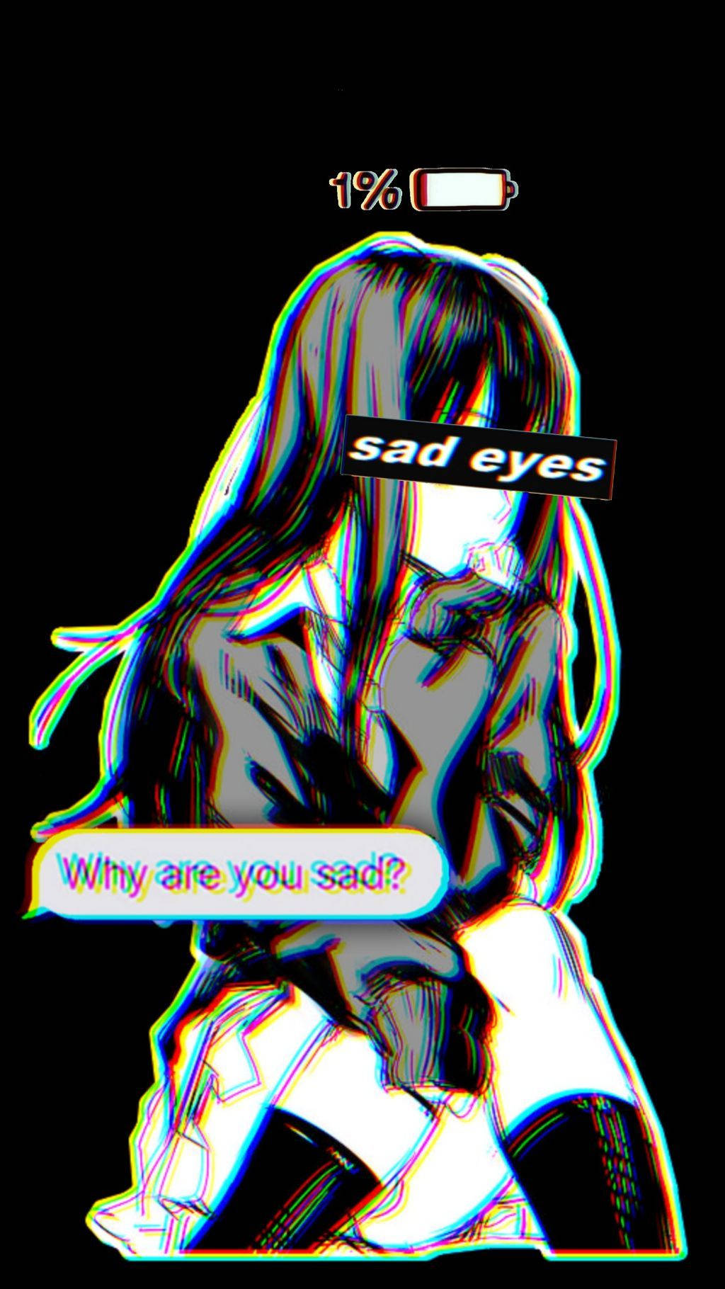 Linda chica triste de anime para foto de perfil Fondos de pantalla