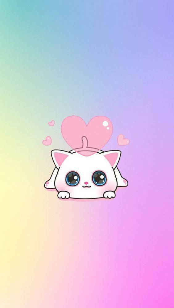 Linda Gata Blanca Kawaii HD Fondos de pantalla