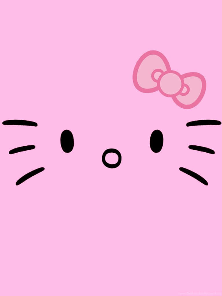 Linda ilustración rosa de Hello Kitty Fondos de pantalla