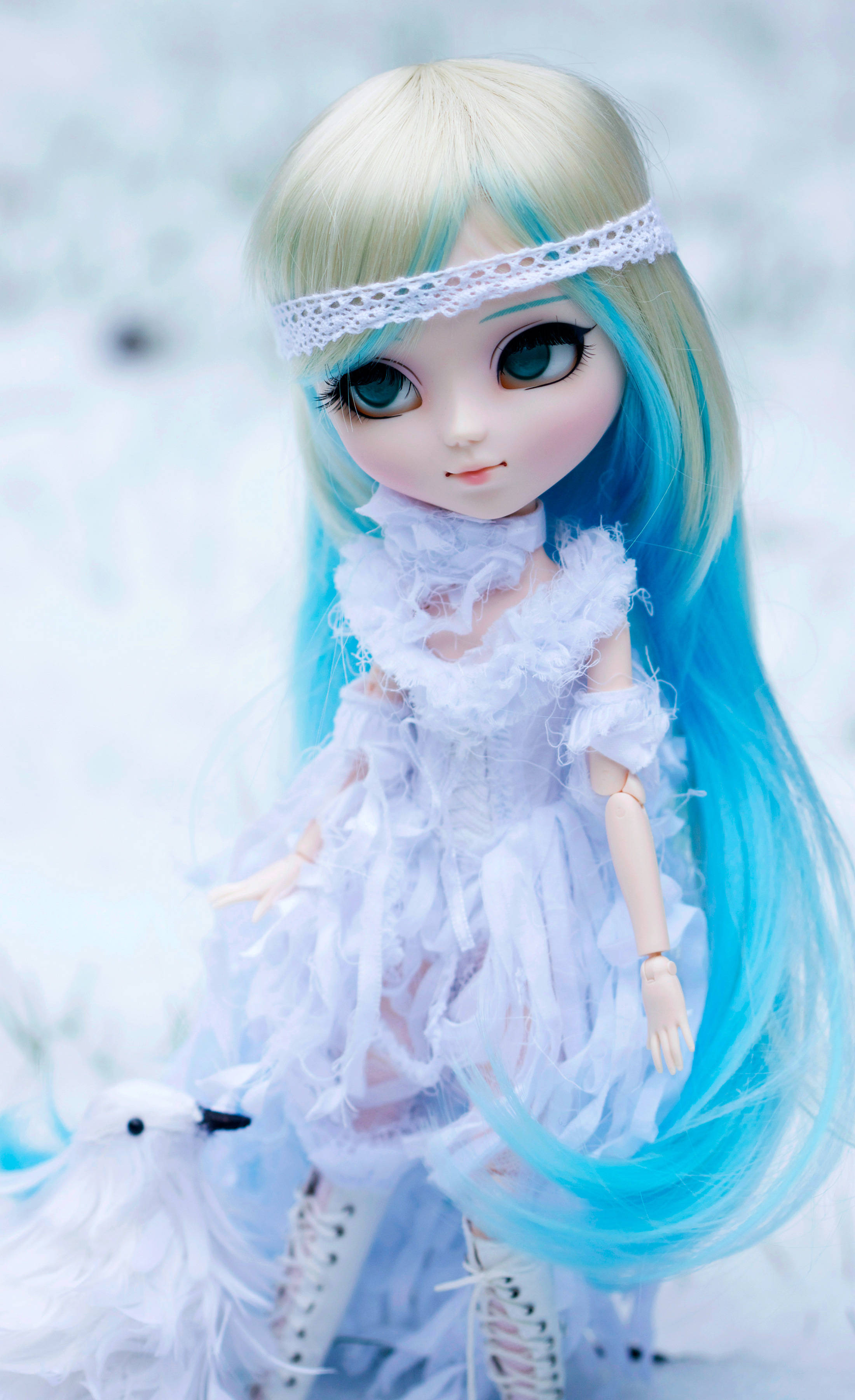 Linda Muñeca Barbie Cabello Rubio Azul Fondos de pantalla
