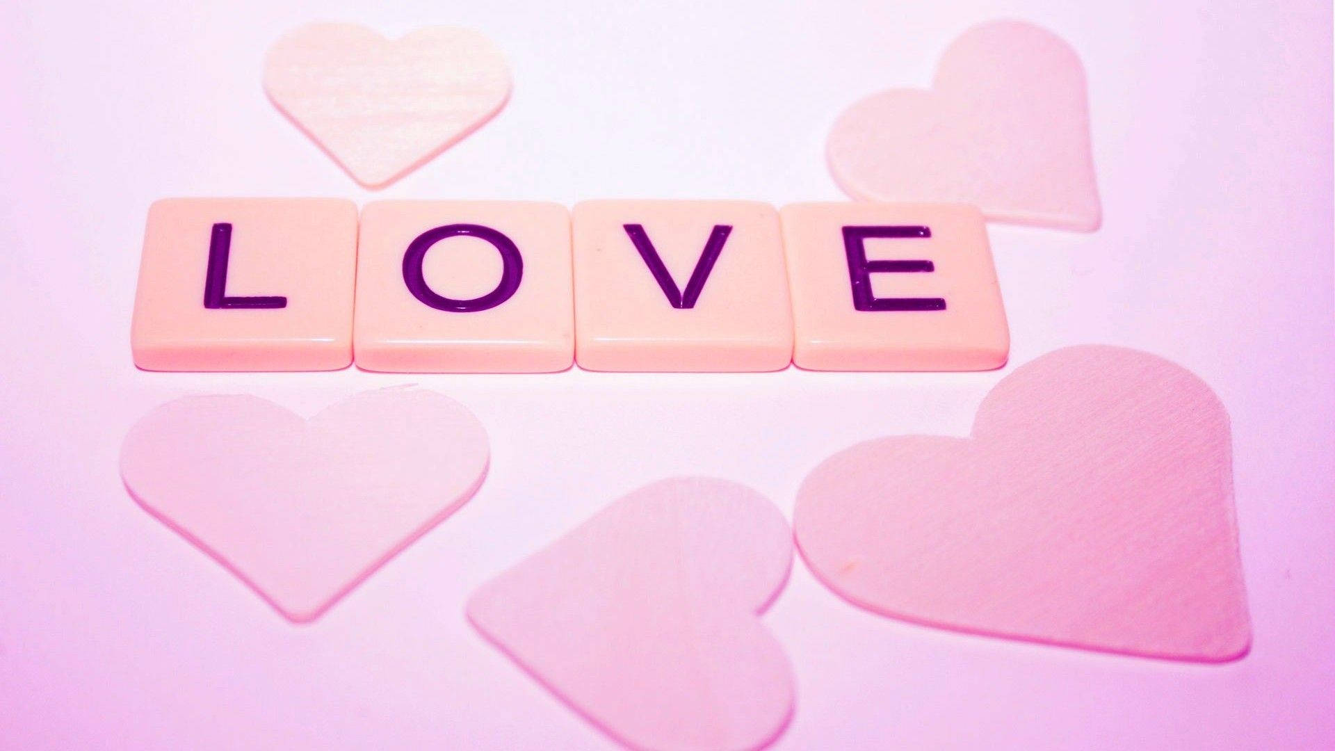 Lindas fichas de Scrabble de amor Fondos de pantalla