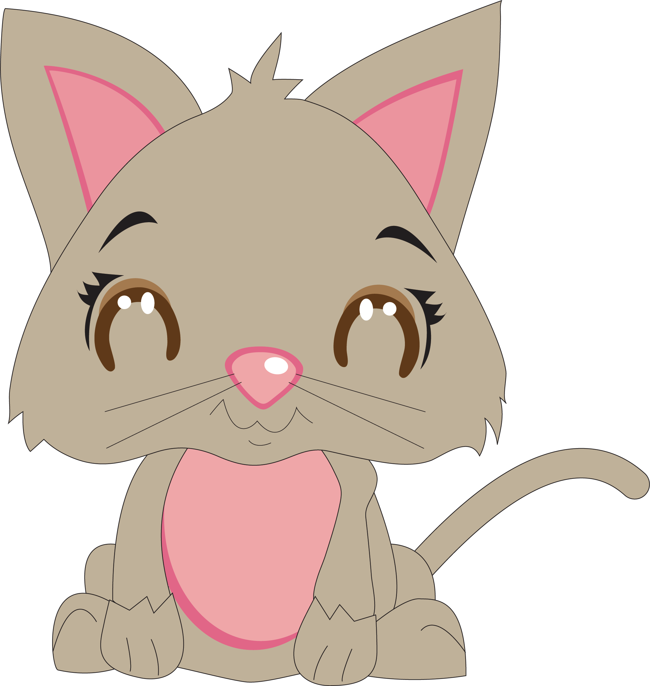 Lindísimo gatito de dibujos animados Fondos de pantalla