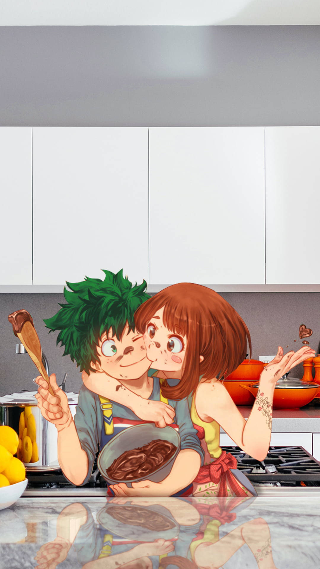 Lindo Deku y Uraraka Fondos de pantalla