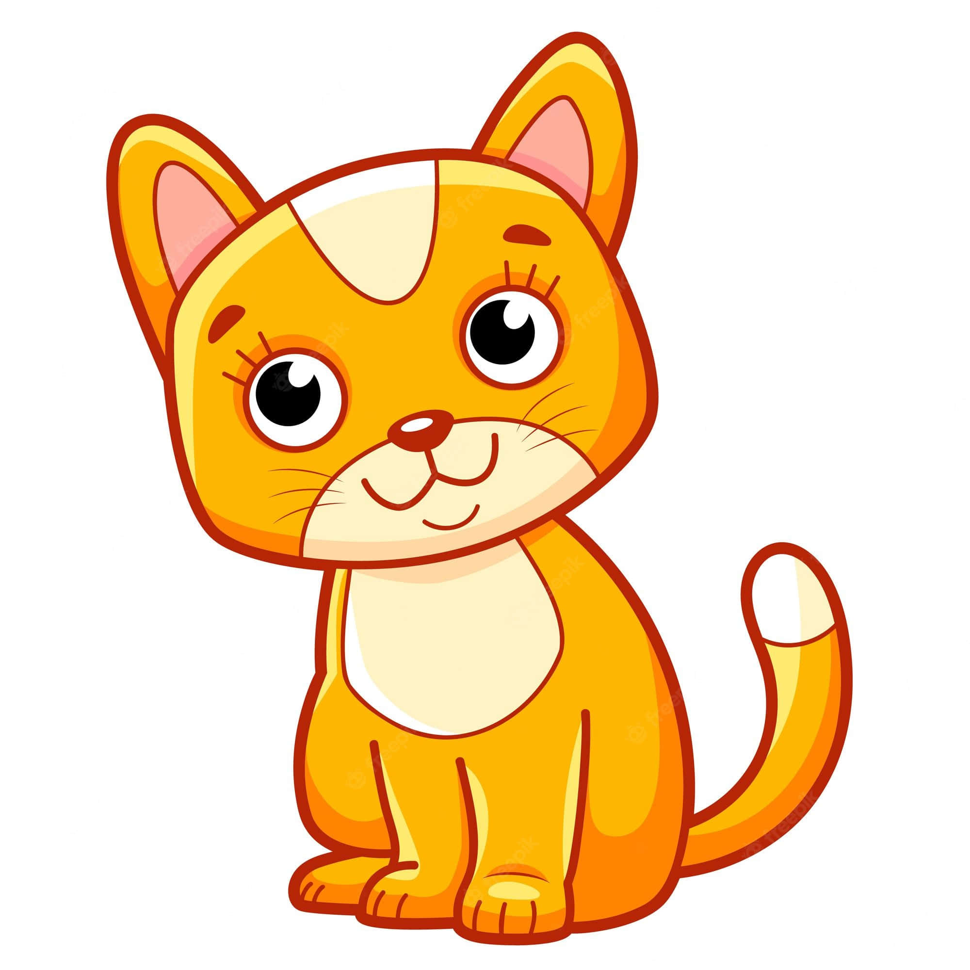 lindo gato naranja vector Fondos de pantalla