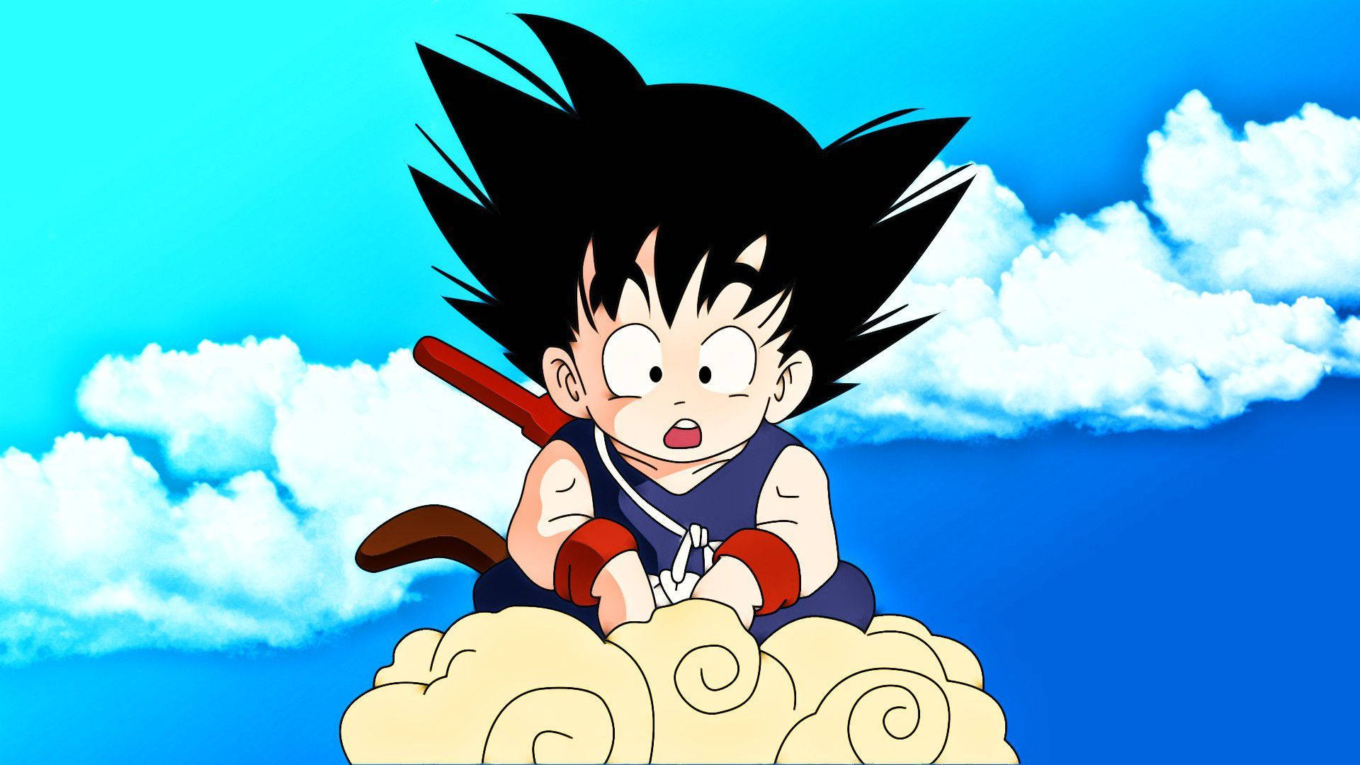 Fondo de pantalla lindo de Goku Niño en los cielos. — Goku Fondos de pantalla