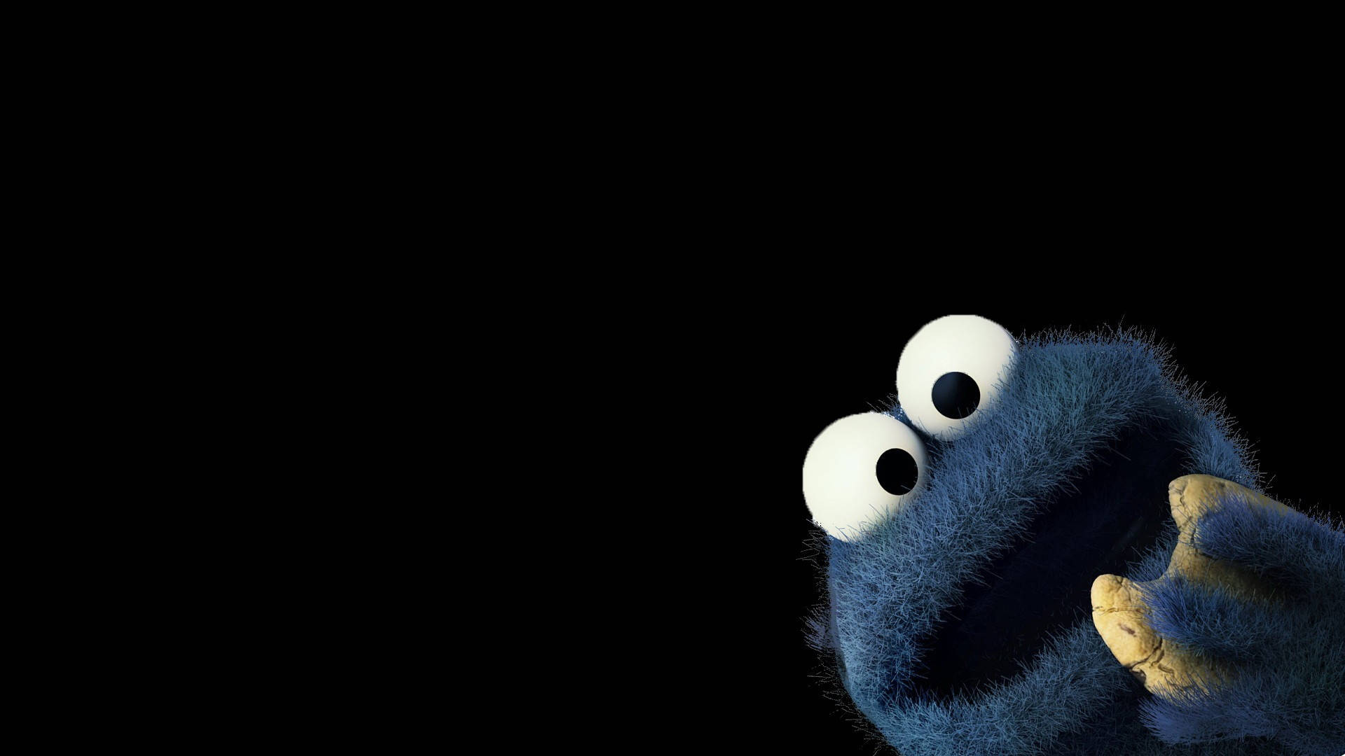 Lindo Monstruo de las Galletas Negro Fondos de pantalla