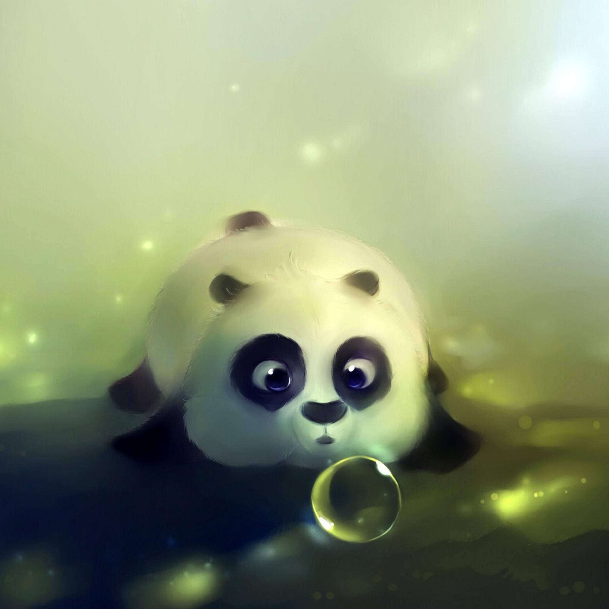Lindo Panda Burbuja iPad Mini Fondos de pantalla