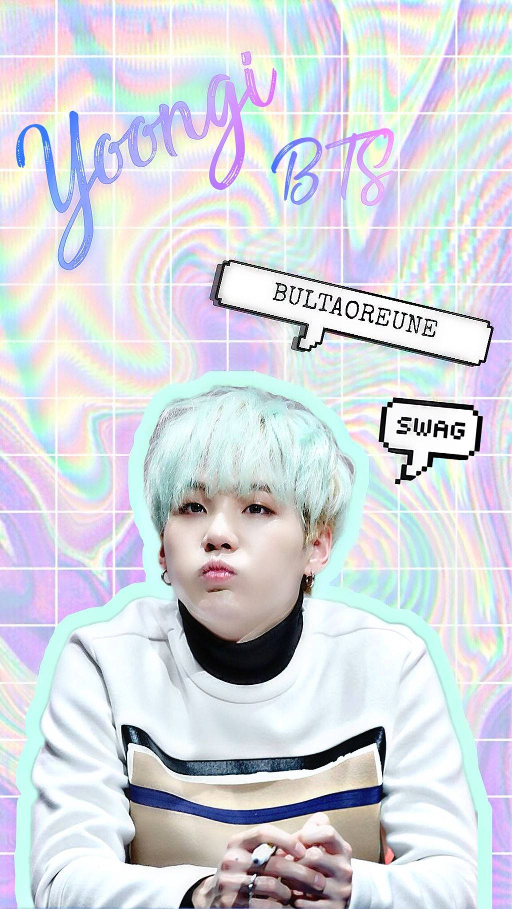 Lindo Suga de BTS con Burbujas de Diálogo Fondos de pantalla