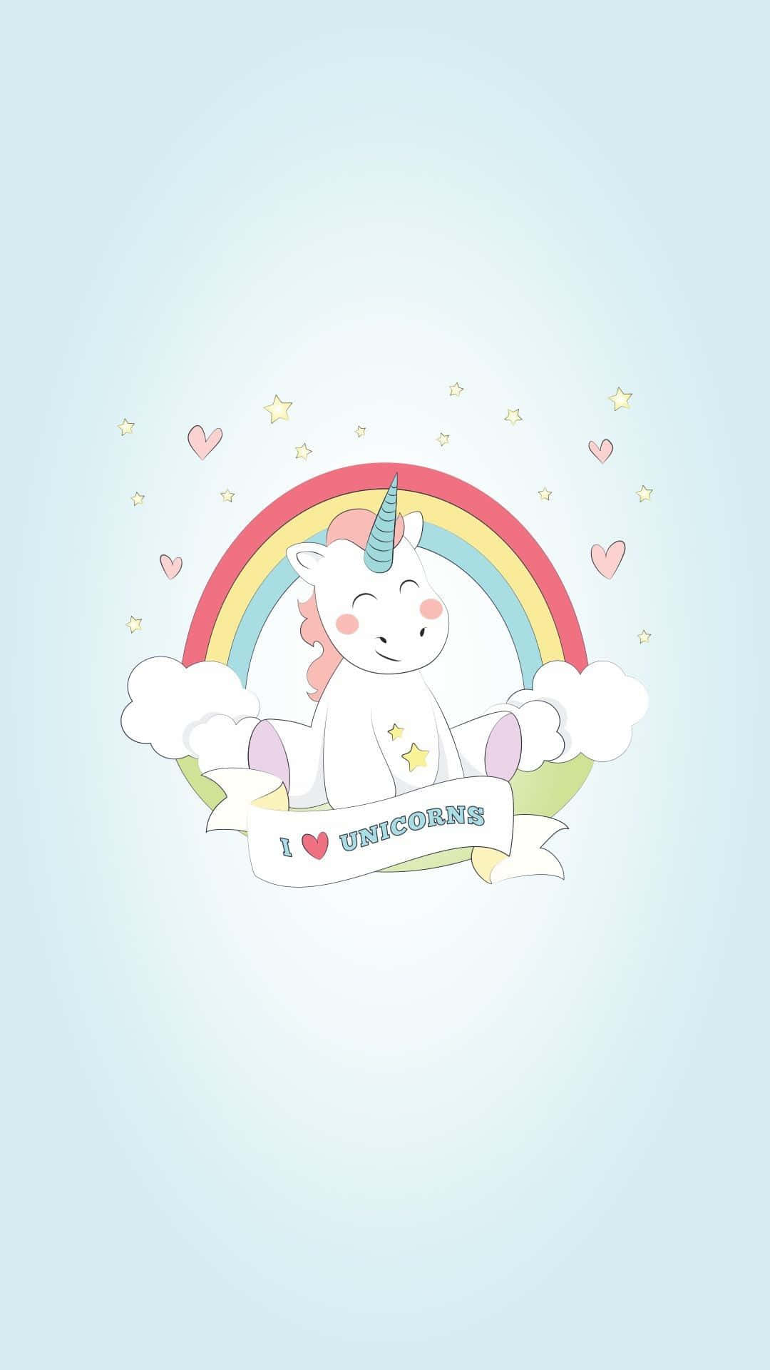 Lindo Unicornio Amo a los Unicornios Ilustración Arte Imagen Fondos de pantalla