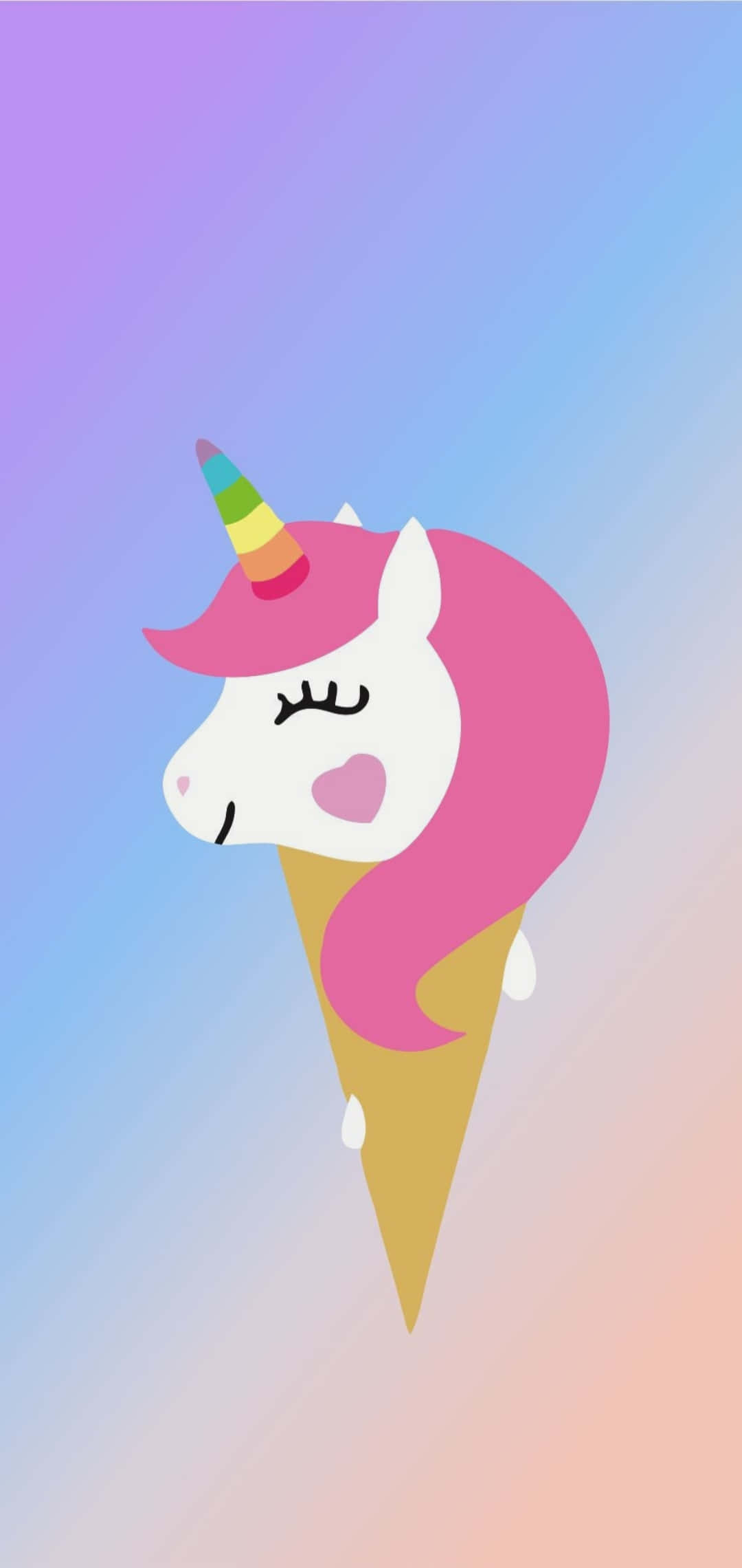 Lindo Unicornio Sobre Fondo de Cono Fondos de pantalla