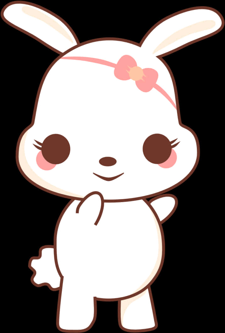Lindos conejitos kawaii de caricatura Fondos de pantalla