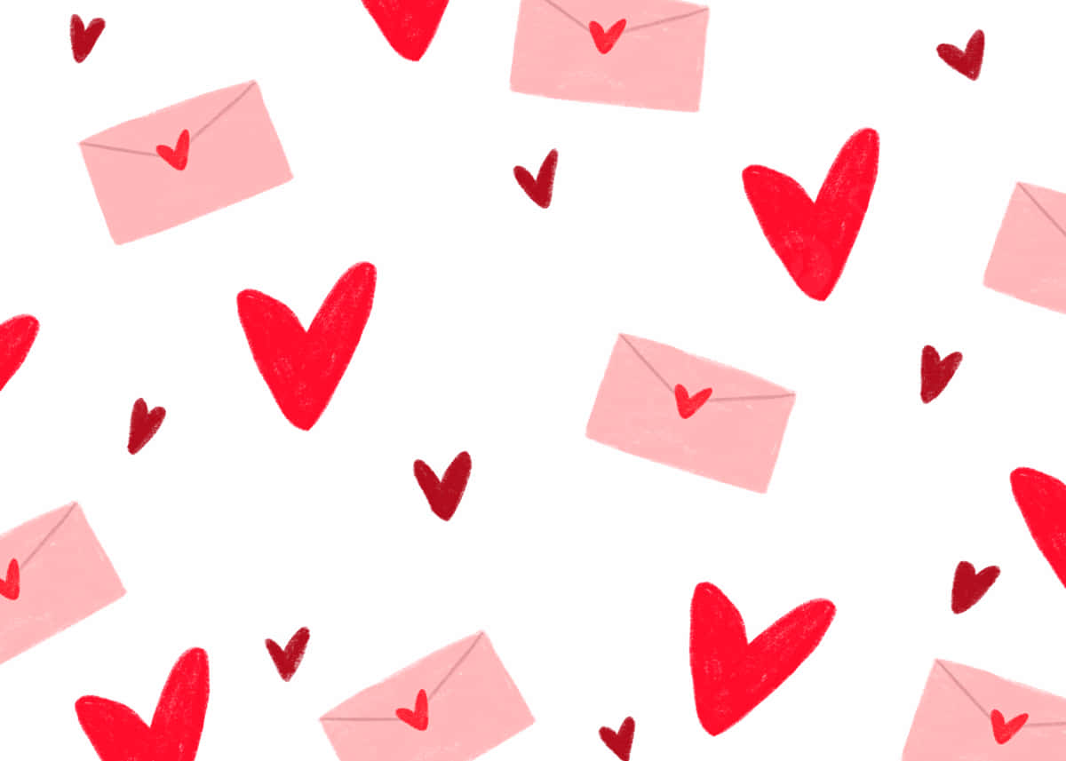Lindos corazones rojos de San Valentín en arte digital Fondos de pantalla