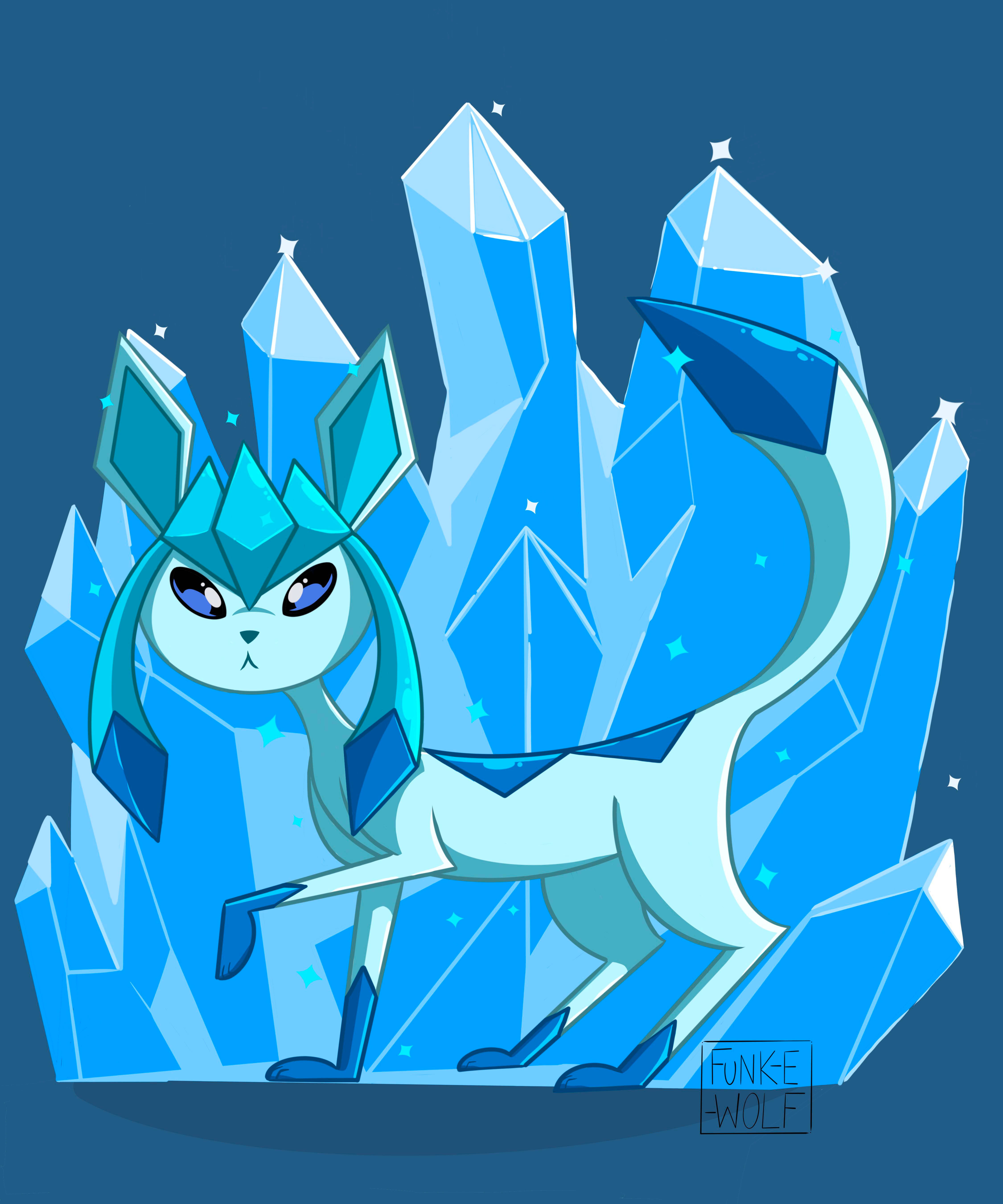 Lindos dibujos animados de Glaceon Fondos de pantalla