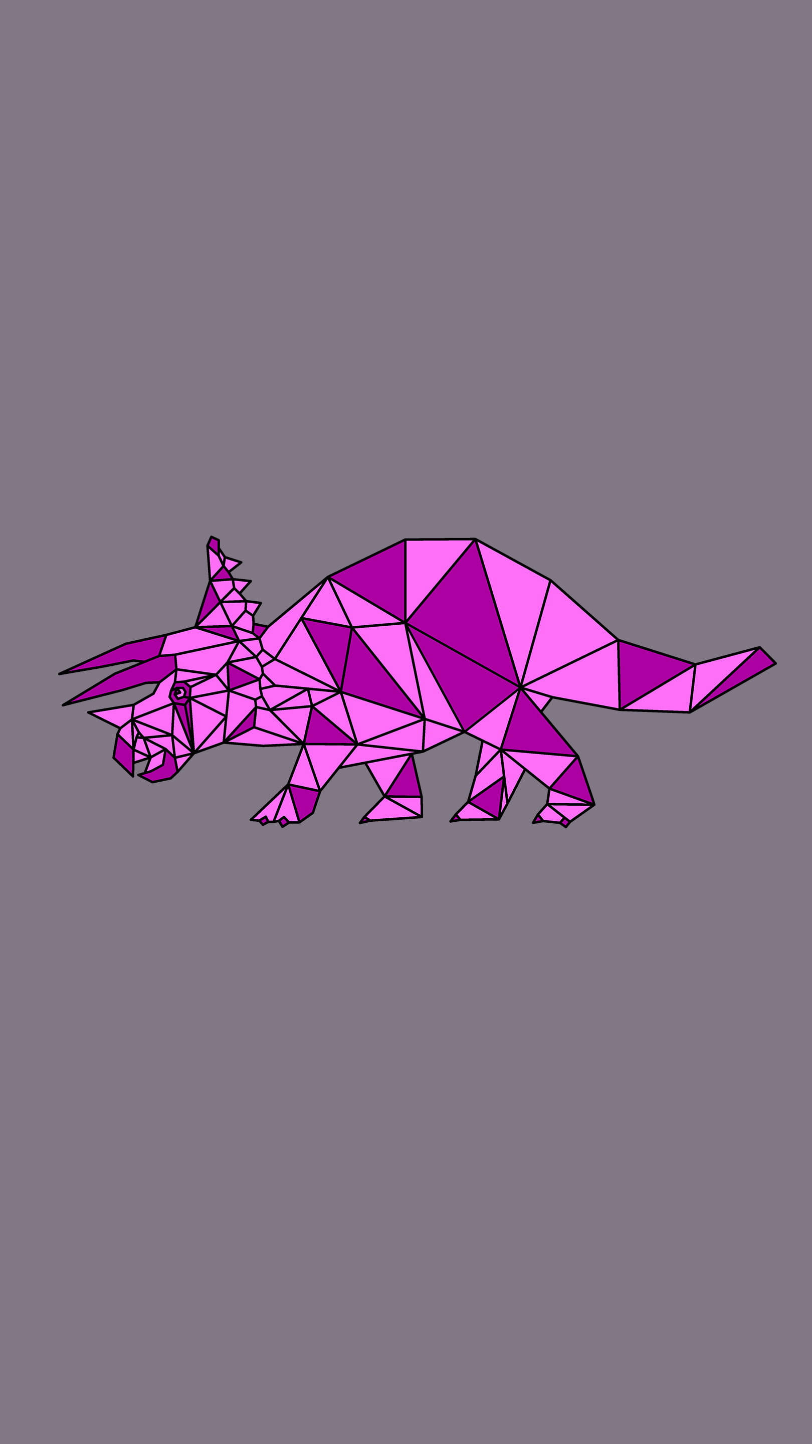 Lindos dinosaurios geométricos de Styracosaurus rosa Fondos de pantalla