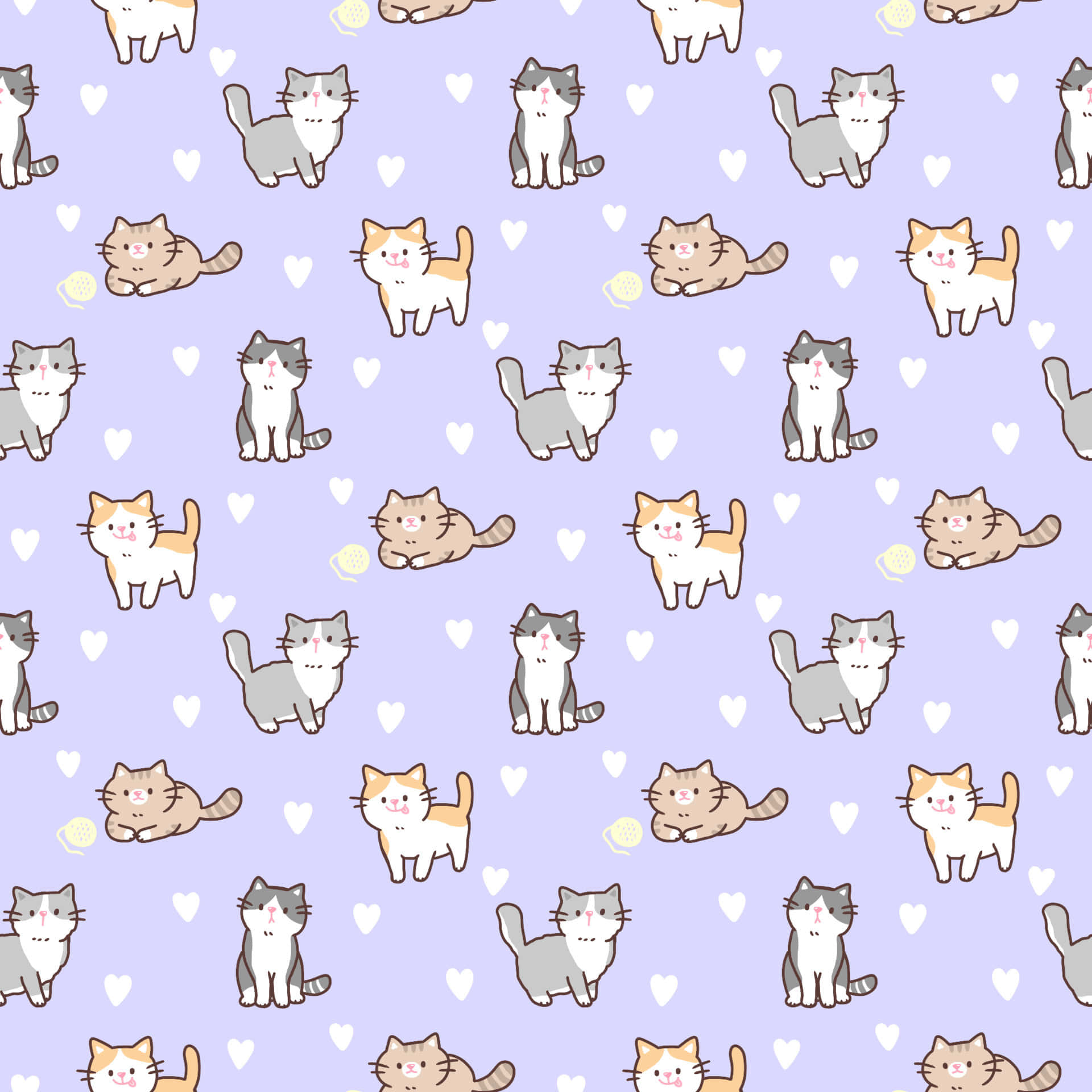 Lindos gatos con fondo morado Fondos de pantalla