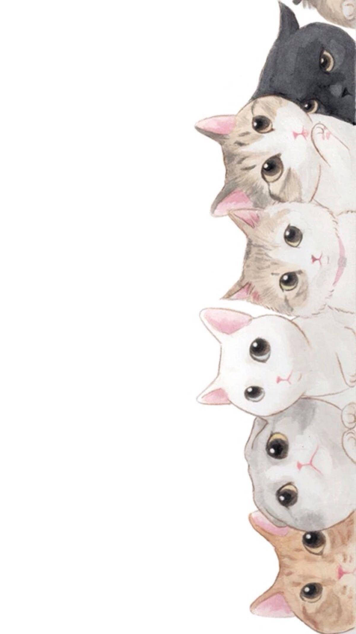 Lindos gatos dibujados geniales Fondos de pantalla