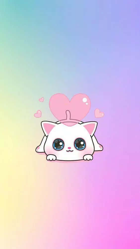 Lindos Gatos Kawaii Adorables en Caricatura Fondos de pantalla
