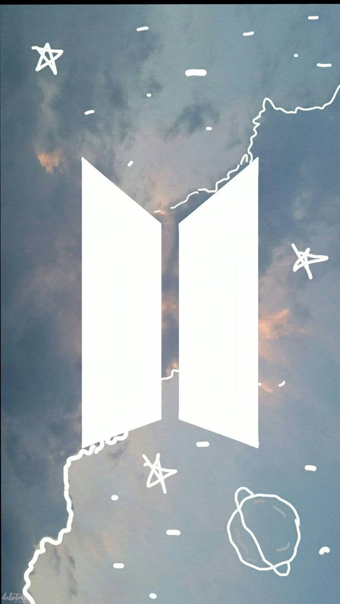 Fondo de pantalla de lindos gráficos del logotipo de BTS