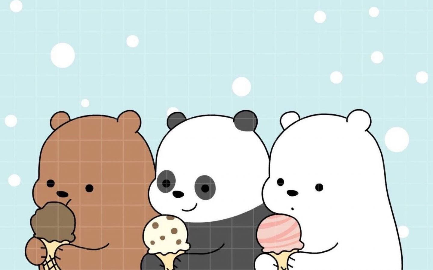 Lindos Osos Estéticos Comiendo Helado Para Computadora Fondos de pantalla
