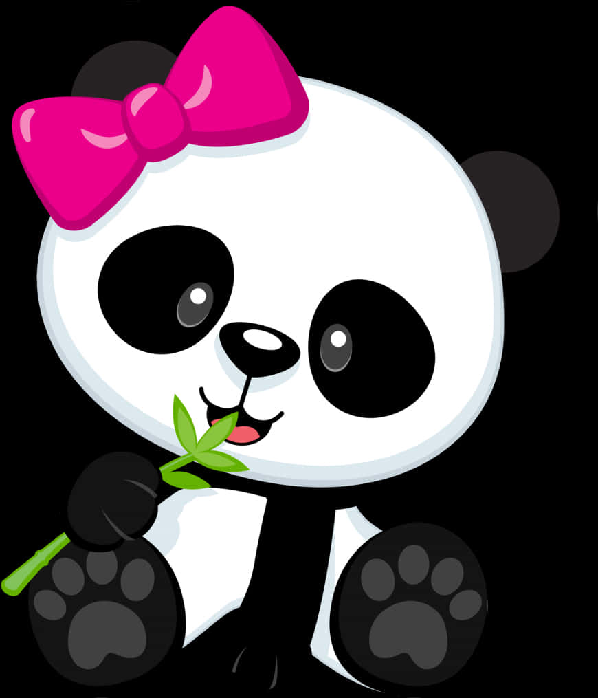 Lindos Pandas de Dibujos Animados con Moño Fondos de pantalla