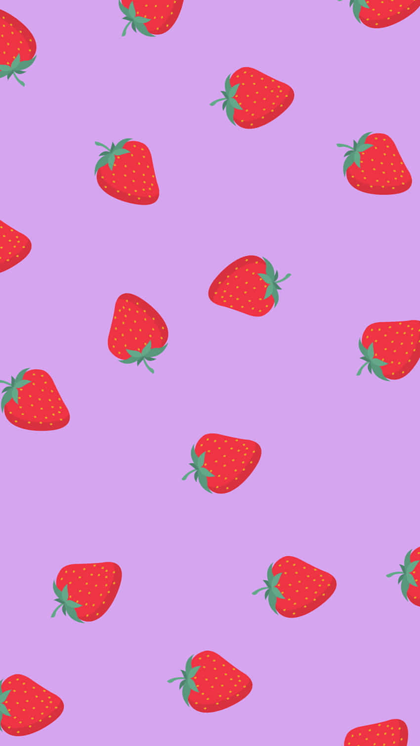 Lindos patrones de fresas pastel sobre fondo morado Fondos de pantalla