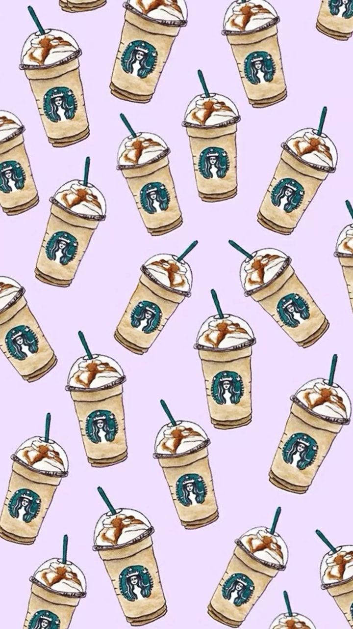 Lindos vasos de bebida de caramelo de Starbucks Fondos de pantalla
