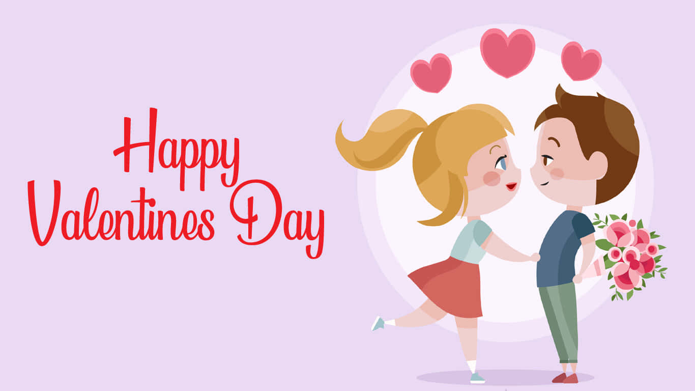 Lindos y Felices San Valentín Vector de Dibujos Animados Fondos de pantalla