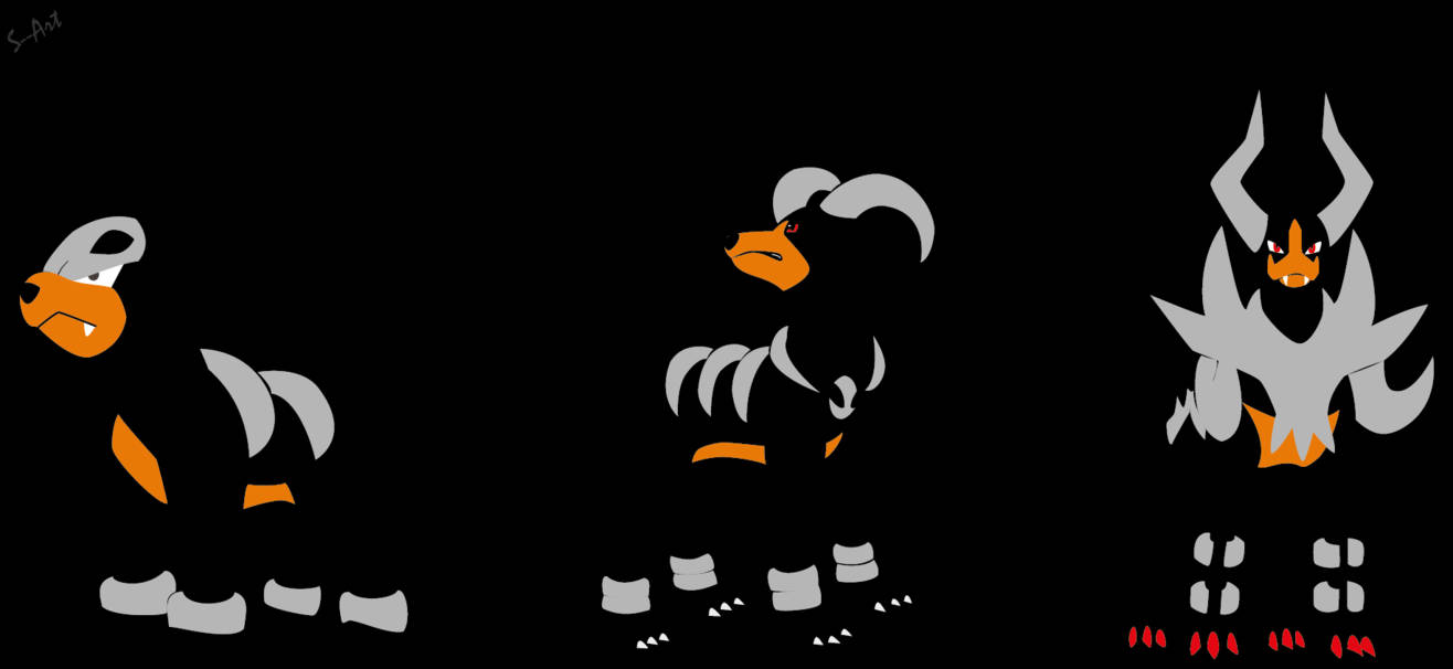 Línea evolutiva minimalista de Houndoom Fondos de pantalla