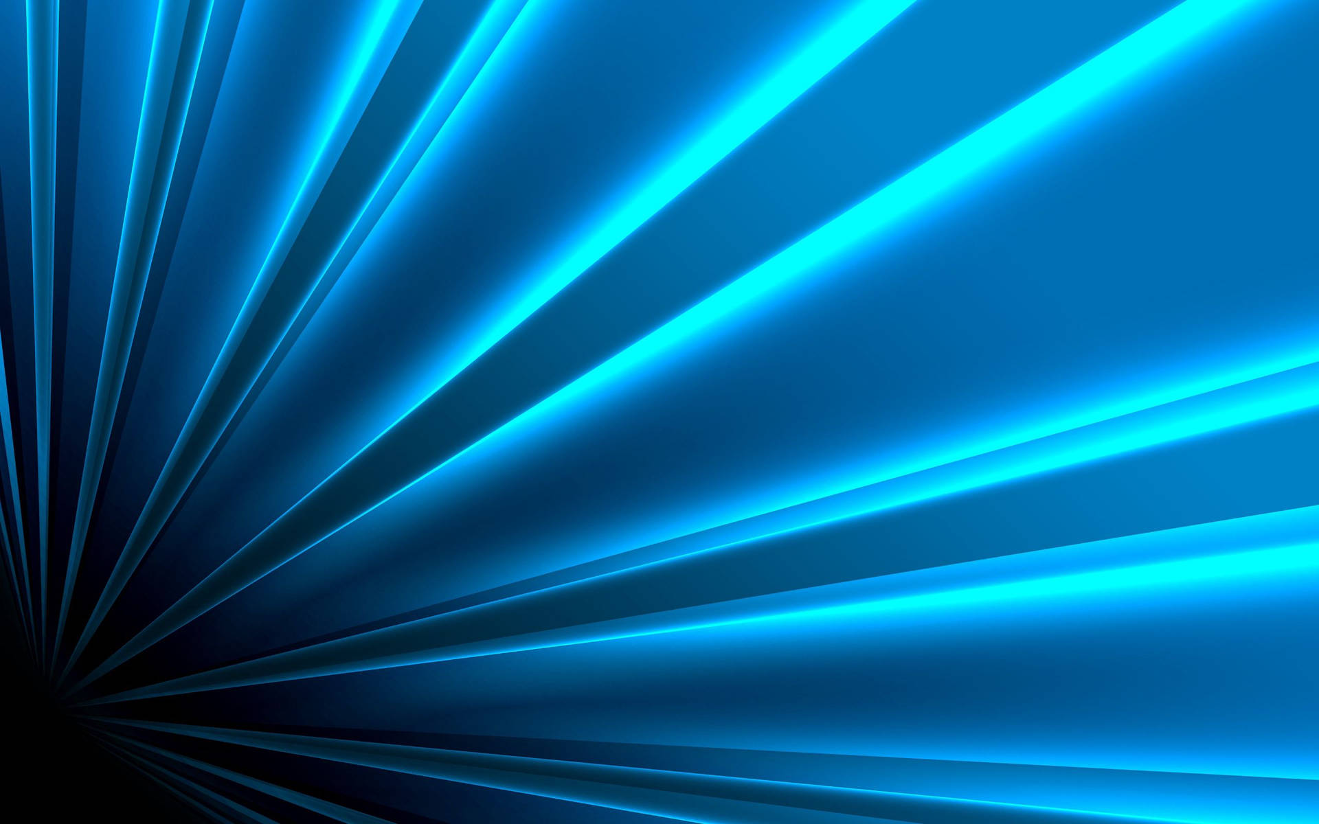 Fondo de pantalla azul con tonos degradados azules, líneas brillantes y luz.