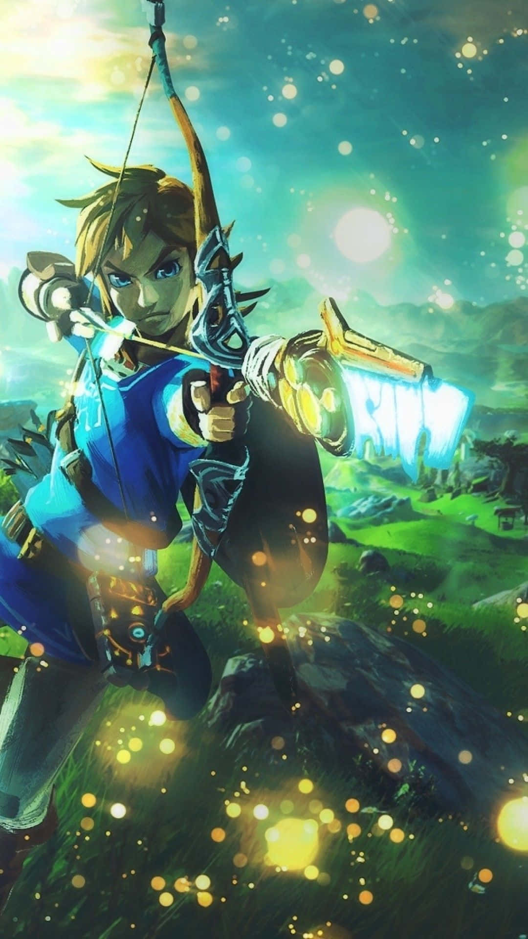 Link con arco y flecha de Zelda BOTW Fondos de pantalla