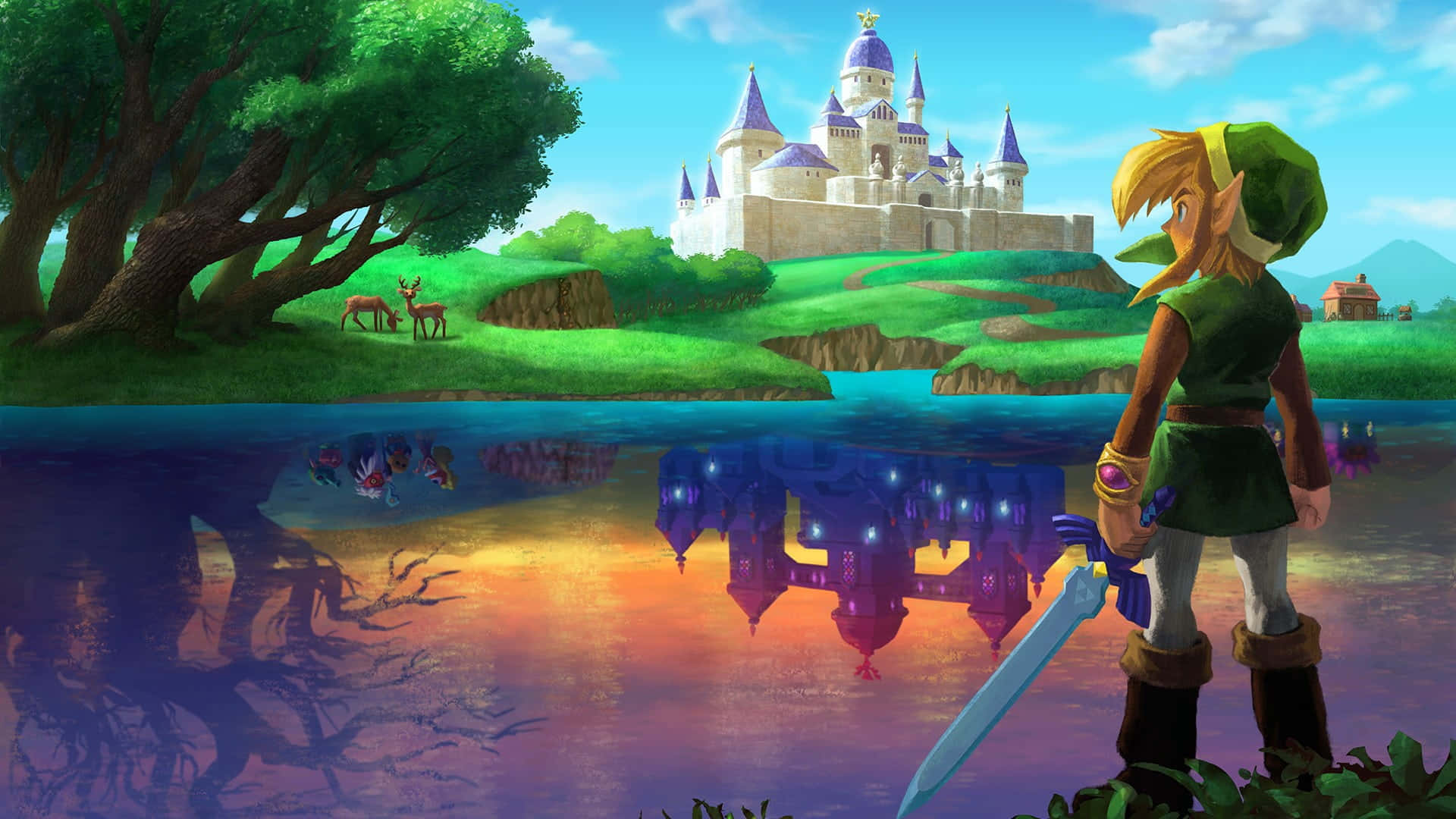 Link listo para explorar el mundo mitológico de The Legend of Zelda Fondos de pantalla