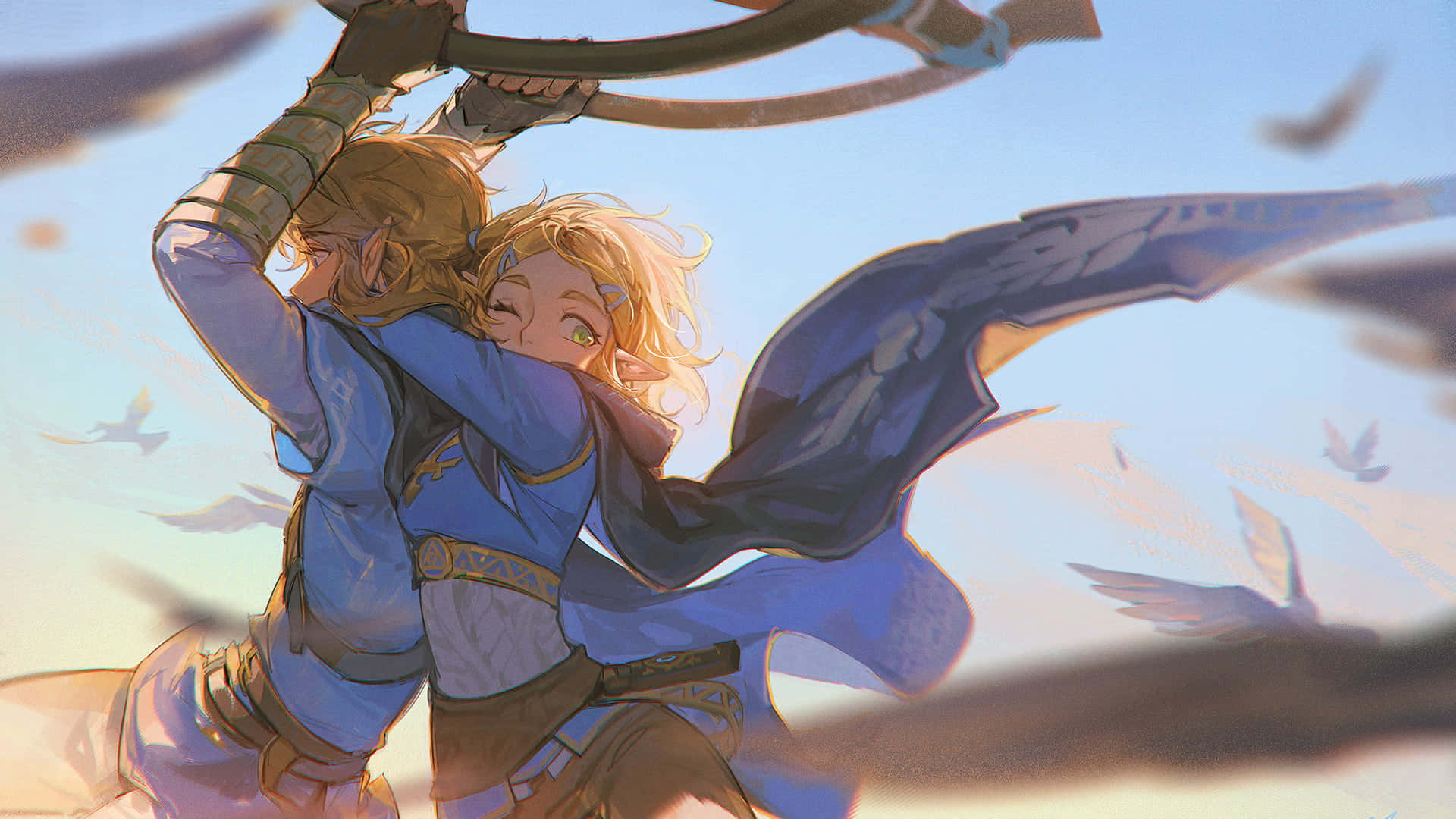 Link lucha contra un Octorok en The Legend of Zelda Fondos de pantalla