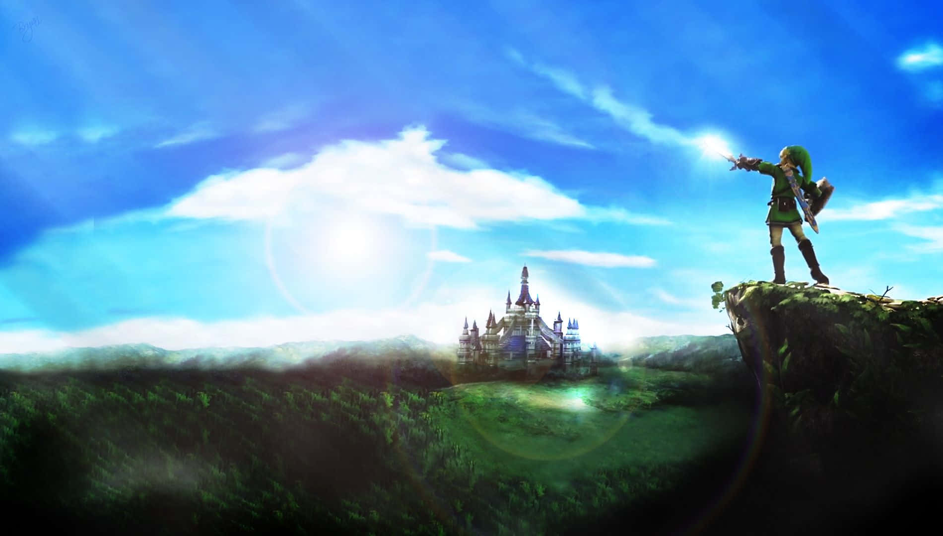Link y Zelda corriendo para salvar el Archipiélago en The Legend of Zelda Fondos de pantalla