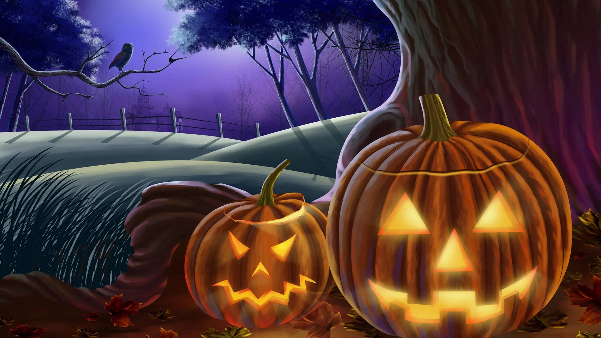Linternas de terror vintage de Halloween Fondos de pantalla