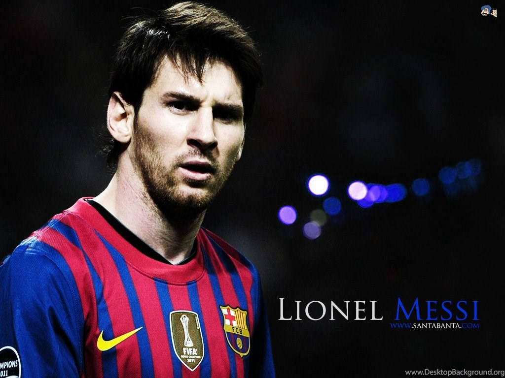 Fondo de pantalla del delantero del equipo de fútbol FC Barcelona Lionel Messi