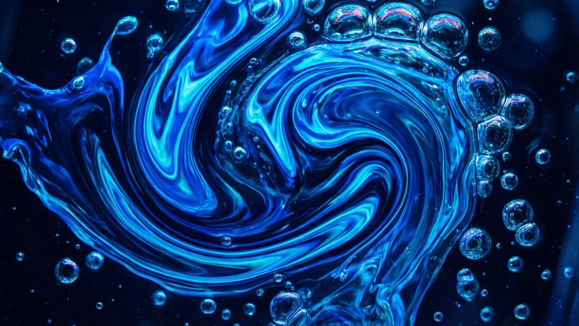 Líquido Azul Neón Fondos de pantalla