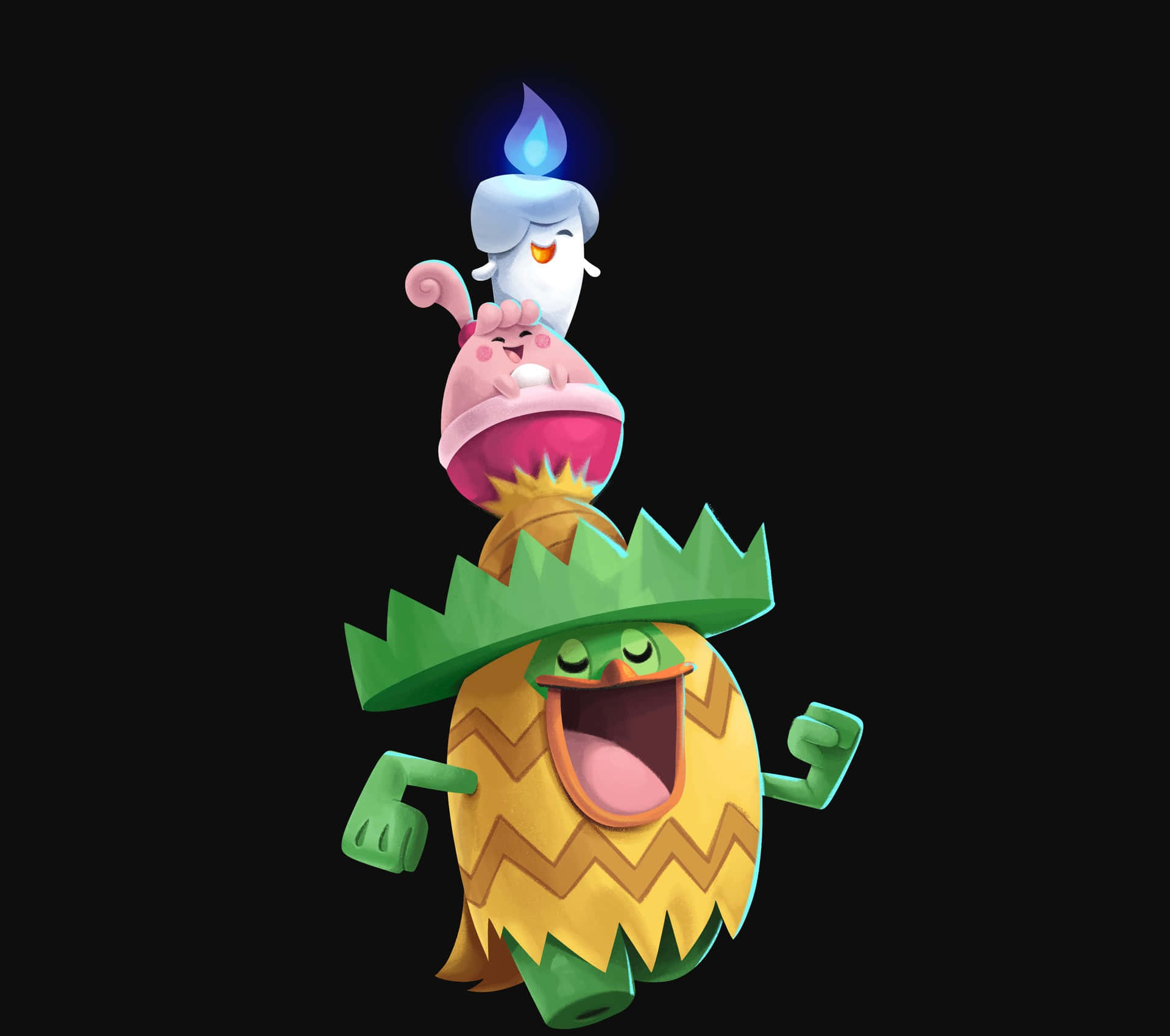 Litwick, Happiny y Ludicolo Fondos de pantalla
