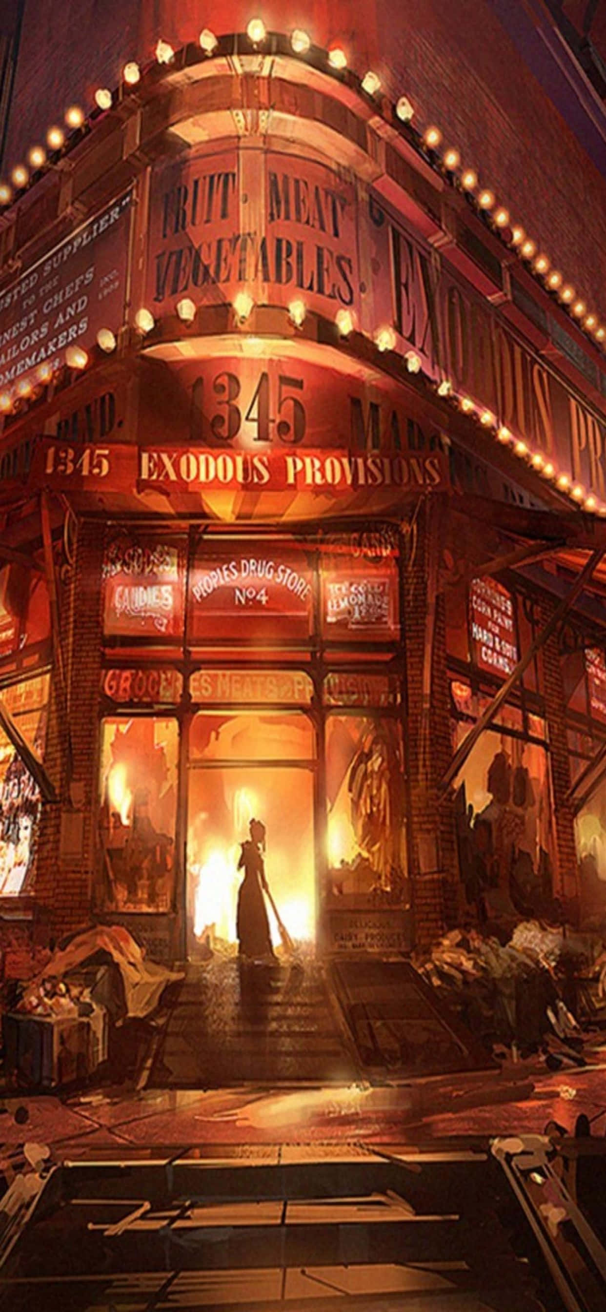 Llama de Mercado Fondo para iPhone Xs Max de Bioshock Infinite Fondos de pantalla