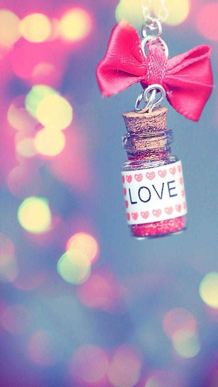 Llavero de Botella de Amor de San Valentín Lindo Fondos de pantalla