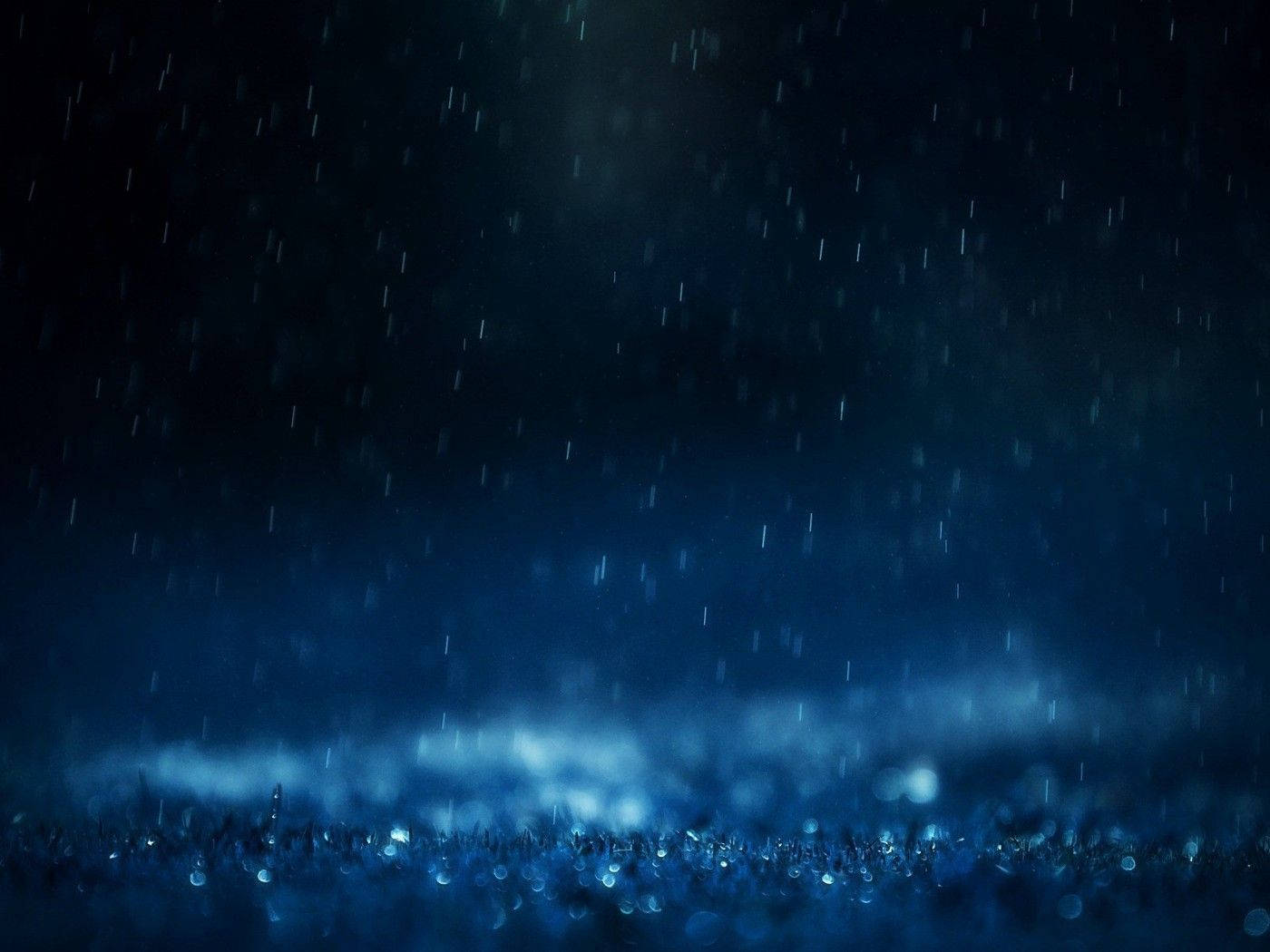 Lluvia de Brillos Azules Hermoso Fondo Oscuro Fondos de pantalla