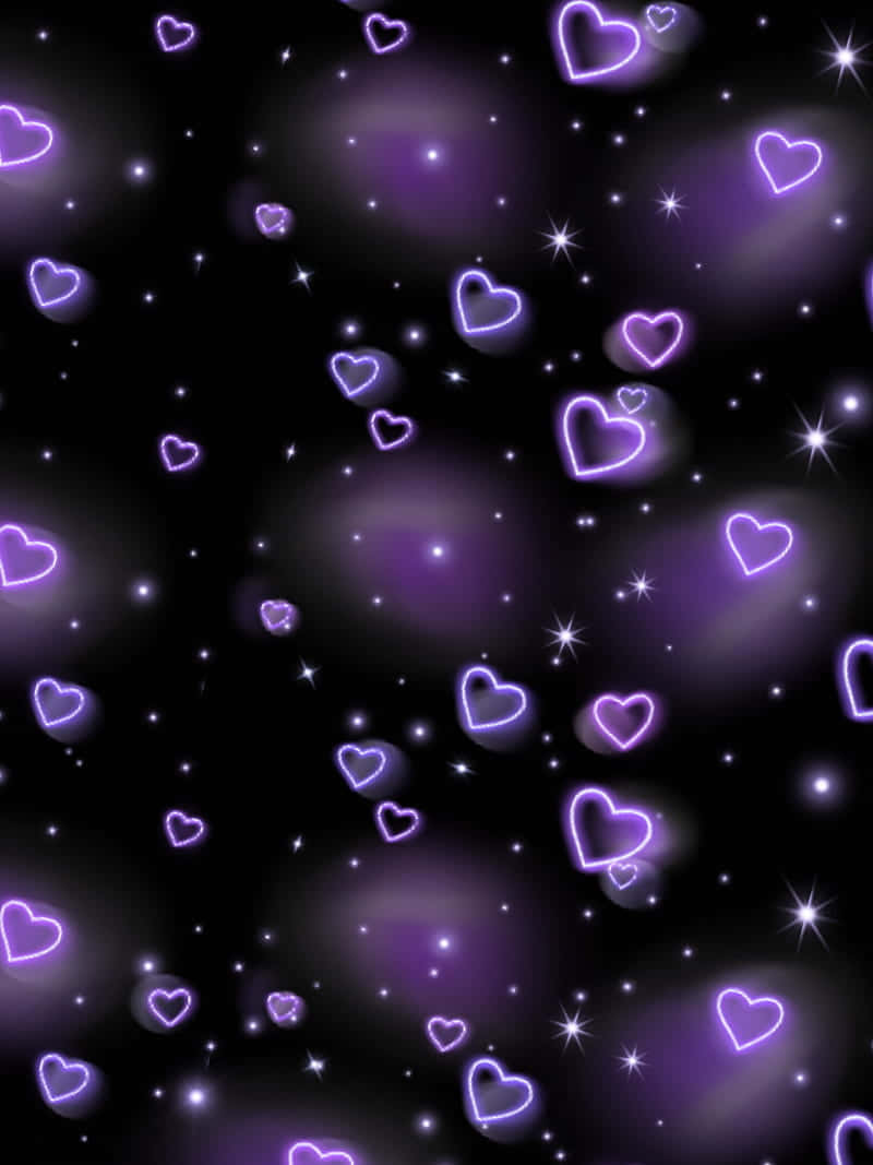 Lluvia de corazones morados PFP Fondos de pantalla
