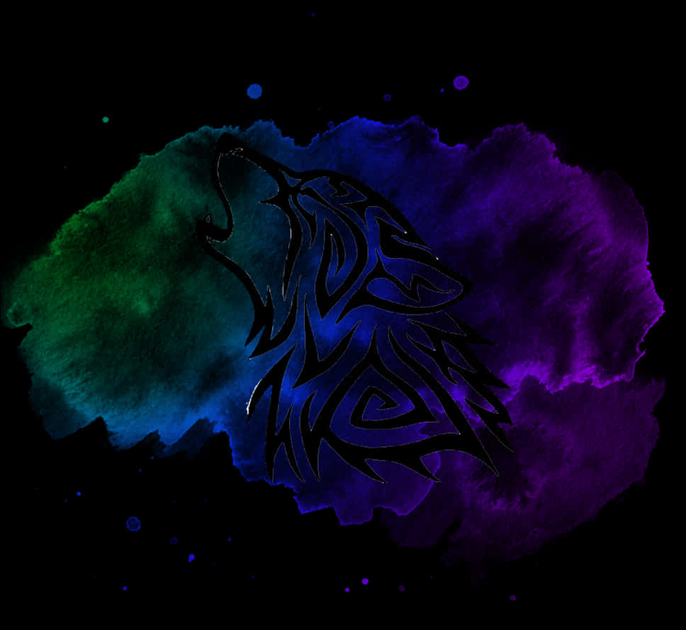 Lobo Abstracto Silueta Nebulosa Fondos de pantalla