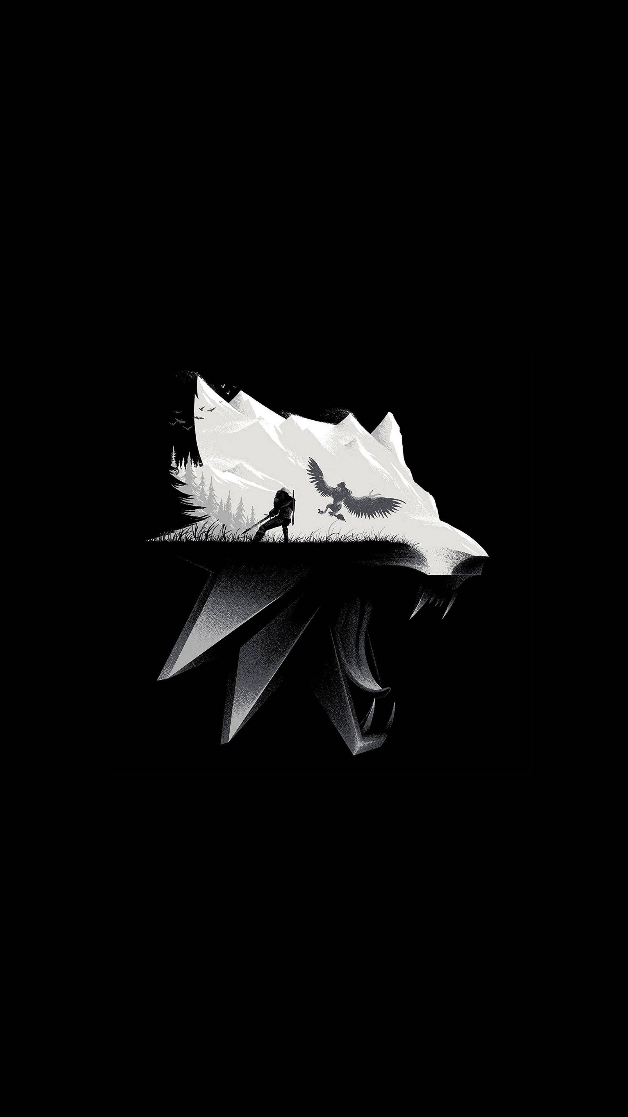 Lobo Blanco 4K Ultra HD Fondo Oscuro para Teléfono Fondos de pantalla