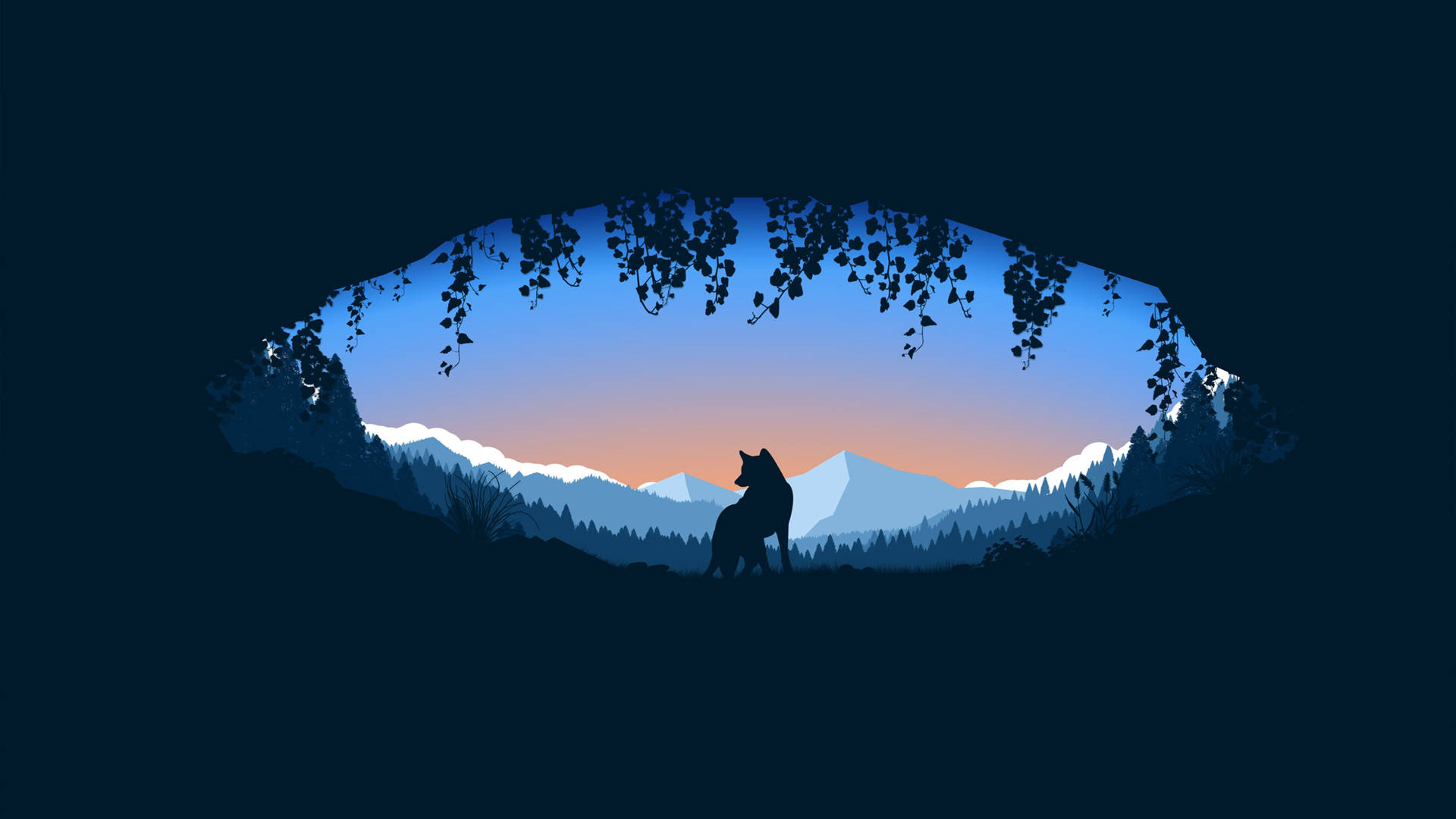 Lobo en Movimiento en una Cueva en 4K