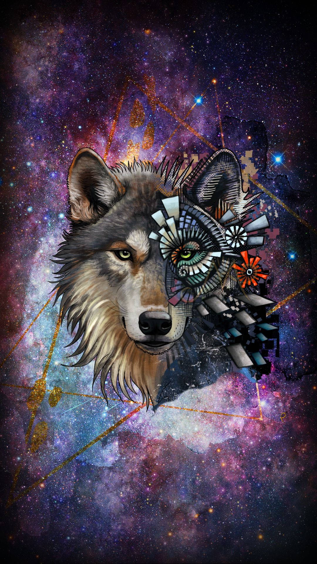 Lobo Galaxia Estética Fantasía Fondos de pantalla