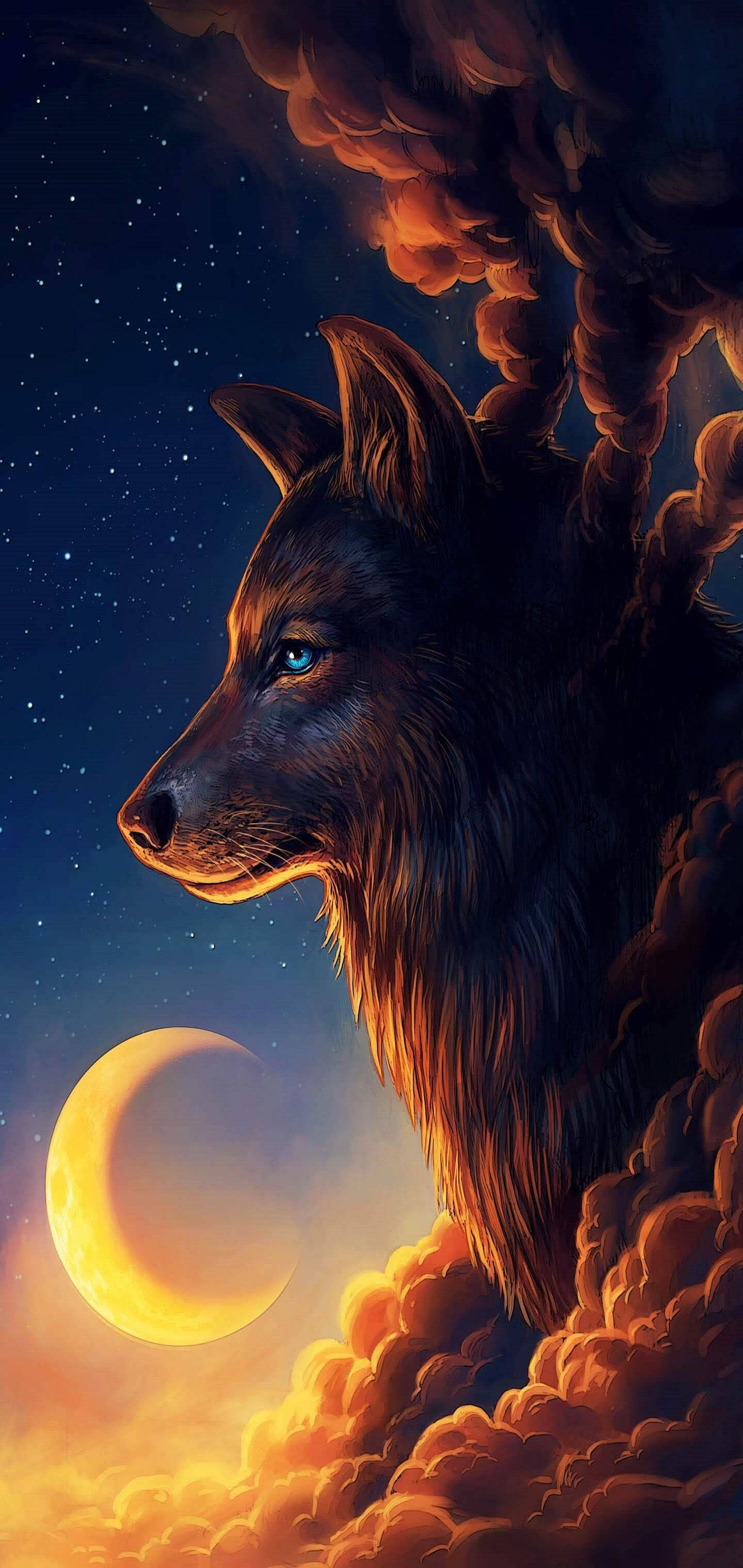 Lobo Galaxia Guardián de la Noche Fondos de pantalla