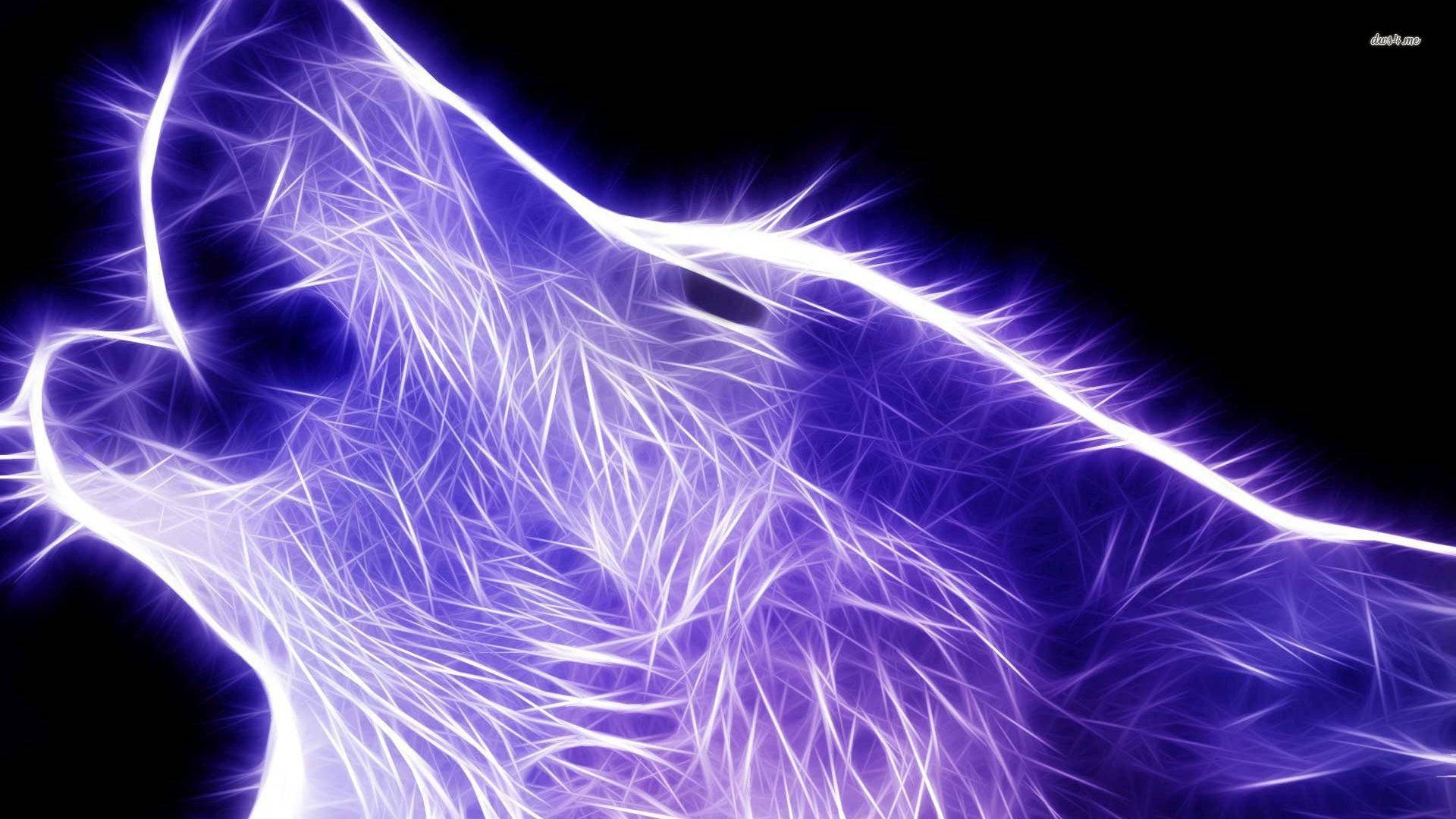 Lobo Genial Estético Púrpura Fondos de pantalla