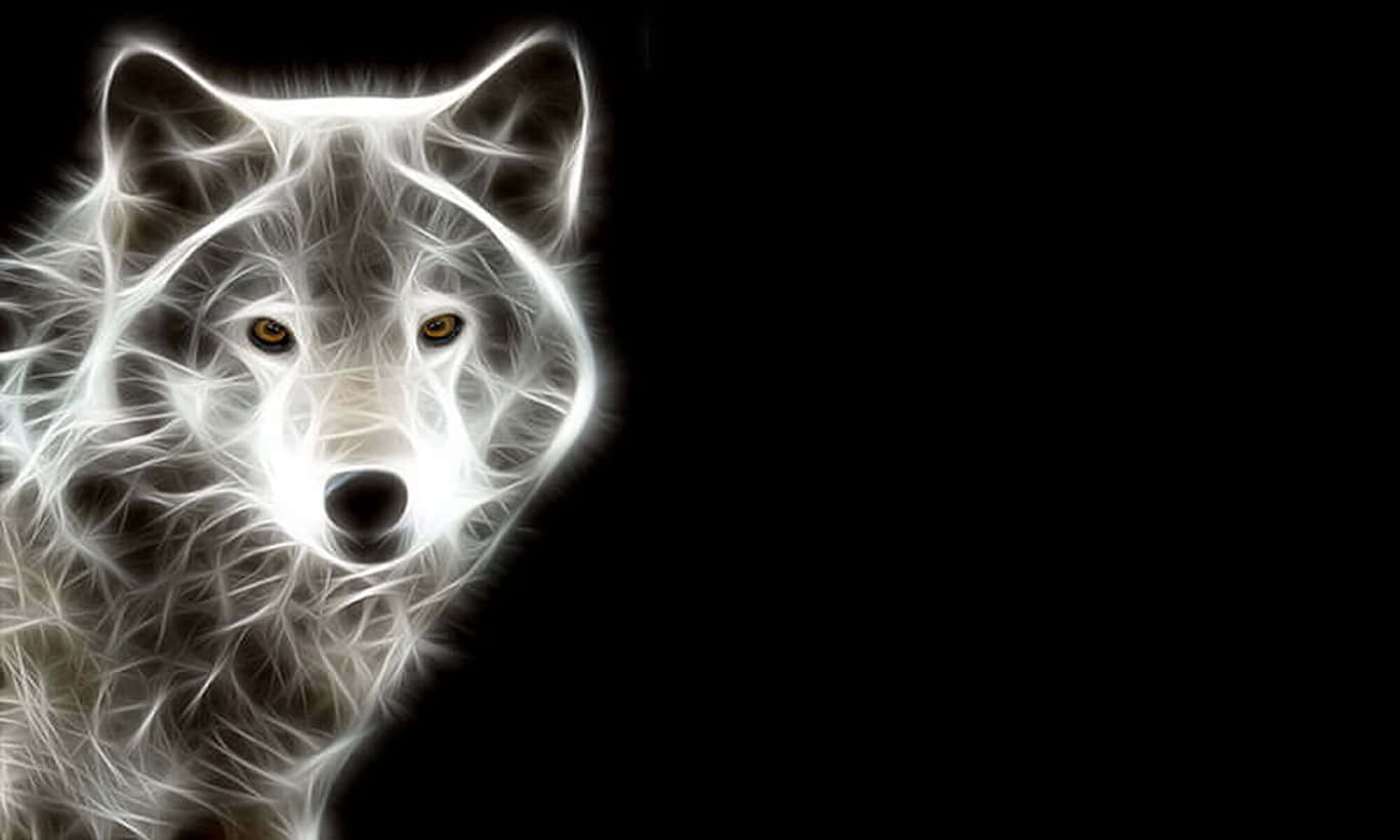 Lobo súper genial con fondo negro Fondos de pantalla